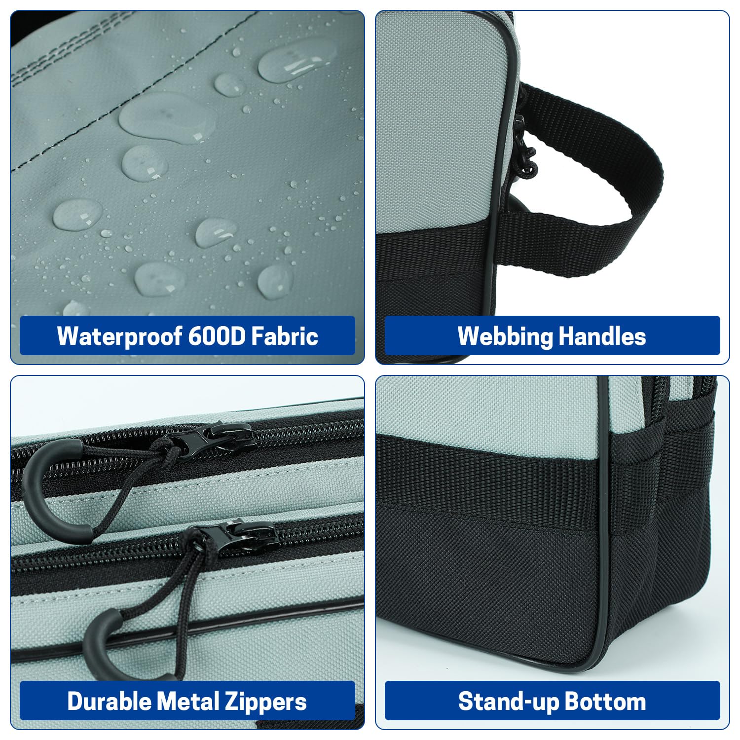 WISEPRO Tool Pouch Set, Multipurpose Zipper Tool Pouch with Dual Compartment - Image 4