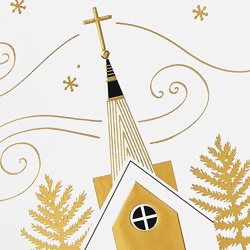 Miniatura 6 de Hallmark - Tarjetas de felicitación con imágenes navideñas y religiosas en caja, Paz en la Tierra, (4 diseños, 24 tarjetas con sobres)