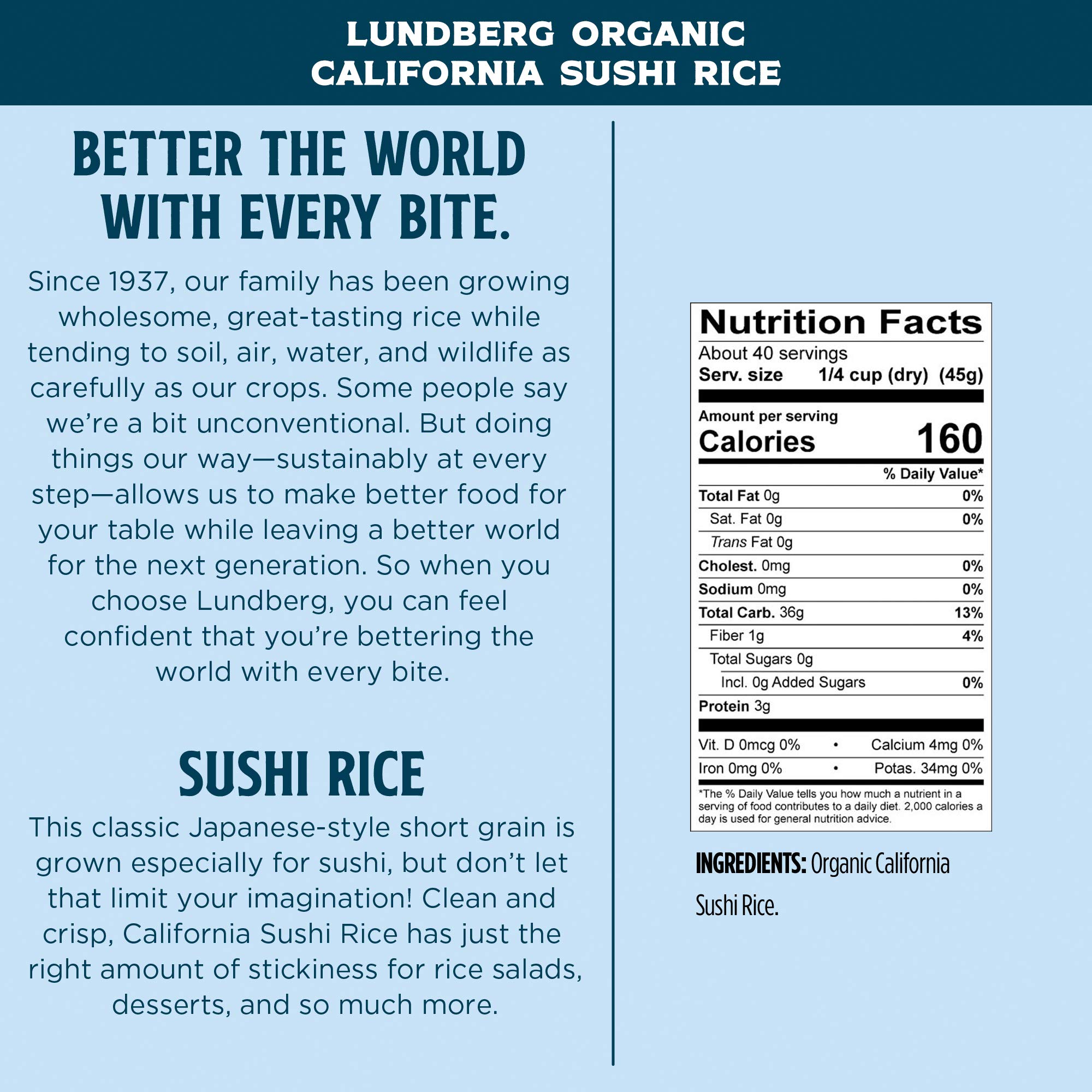 Buy Lundberg Family Farms Organic California Sushi Rice, Japanese