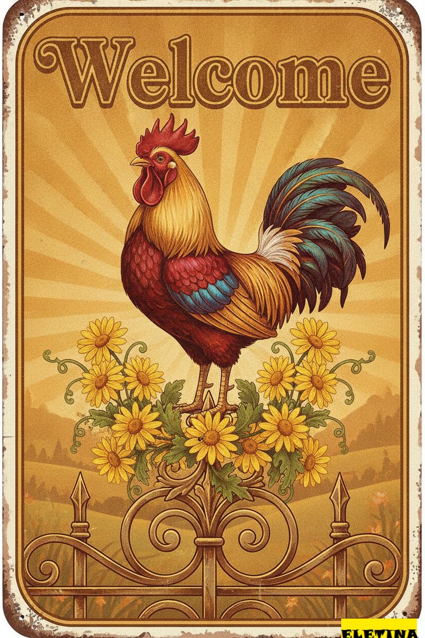 Personalized Sign for Man Cave Funny Farm Vintage Chicken Coop Metal Tin Farmhouse Wall Decor Gift Chicken Lovers Farmers Home Kitchen Garden Yard Patio Farm Stand 8x12inch Private Property Decorative