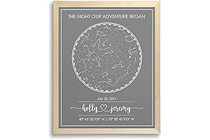 Custom Star Map for a Specific Date | Personalized Night Sky Art...