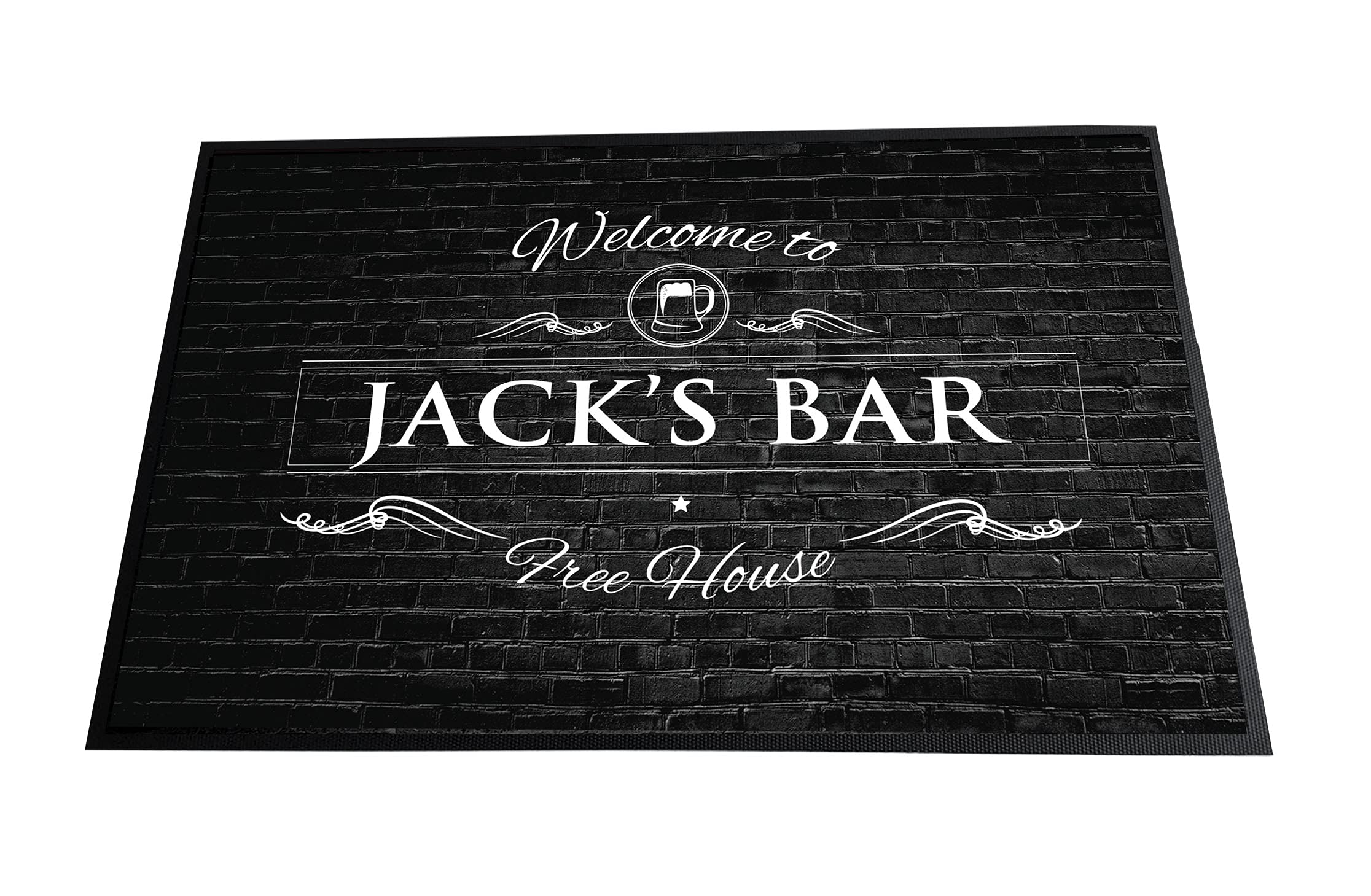 Personalised Bar Door Mat - Welcome pints beer home bar door mat 60 x 40cm
