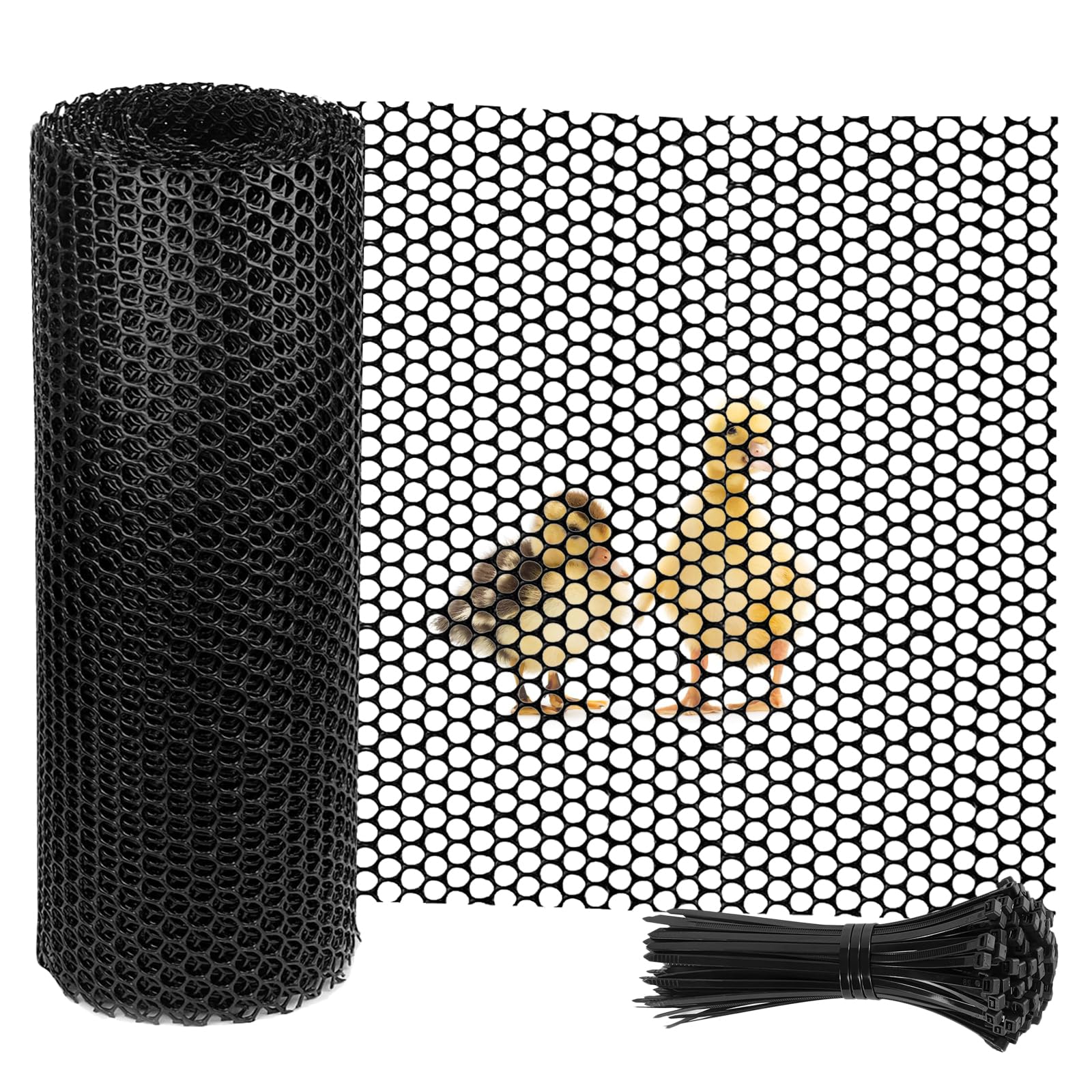 Plastic Chicken Wire Mesh Roll, 5mx40cm Heavy-Duty Garden Netting Fencing