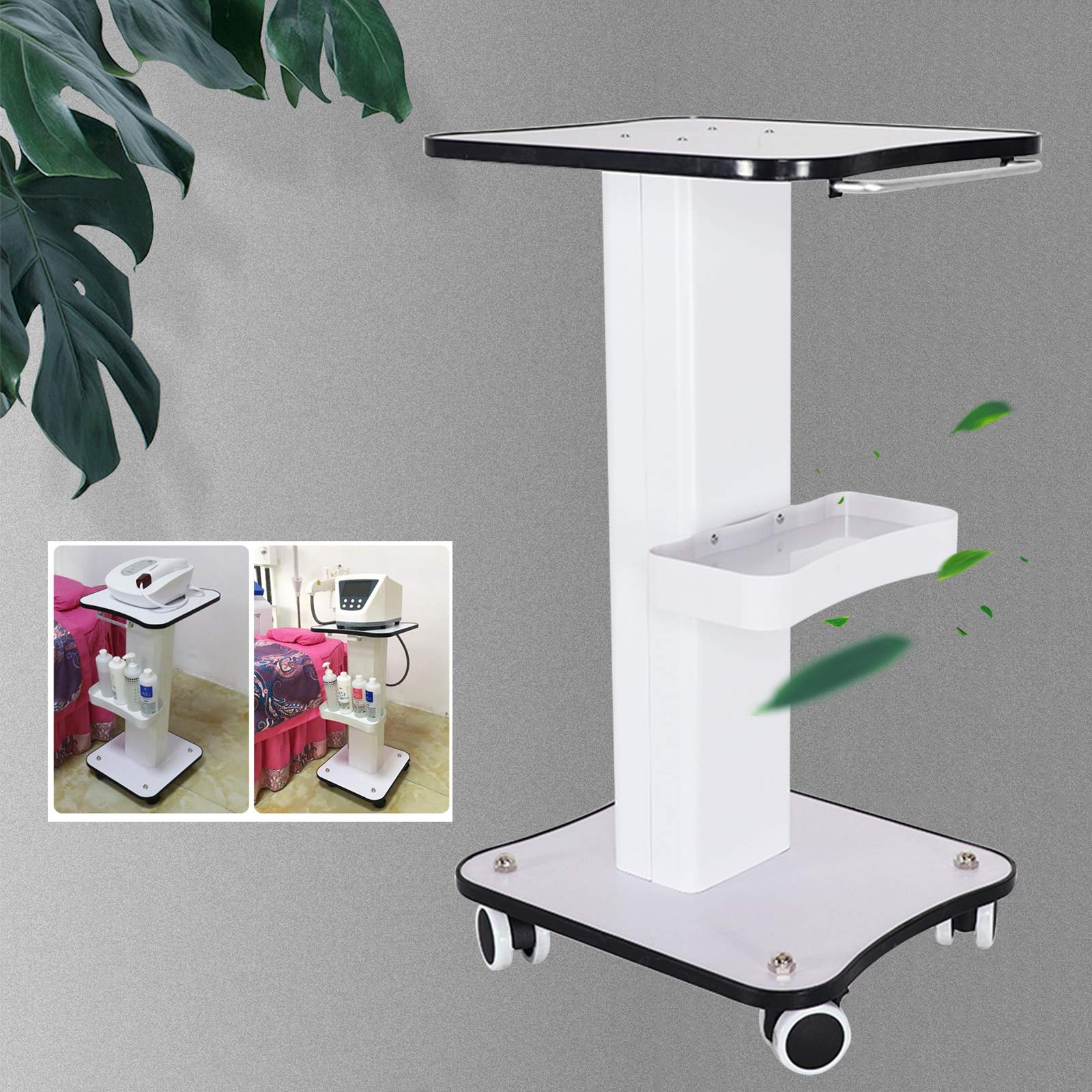 Carro de Peluquería Con Ruedas - Carrito Multiusos para Salón, Cosméticos, Oficina y Belleza - Metal