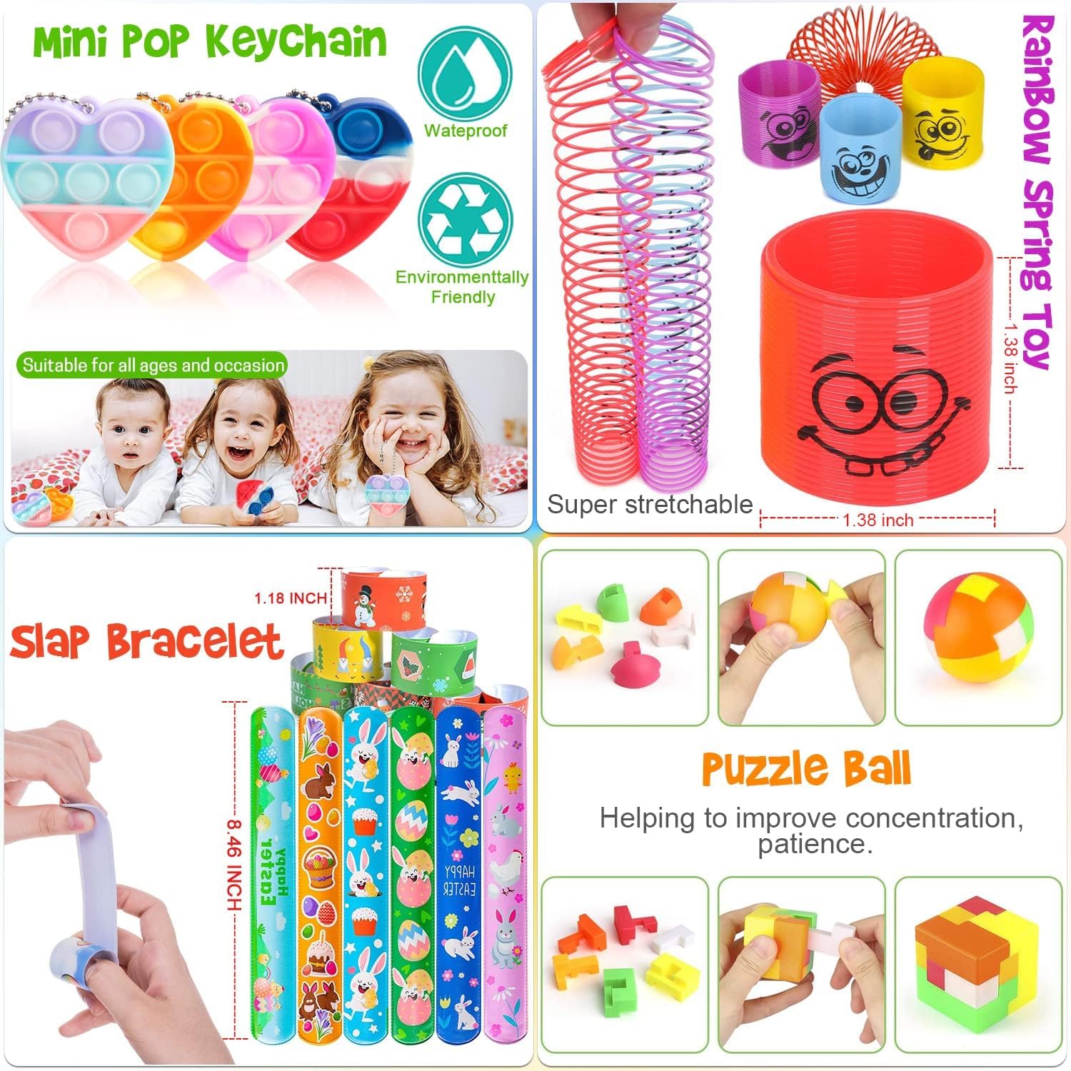 56 Pcs Party Favors Toys for Kids 4-8 8-12 3-5, Treasure Chest Box Toys Classroom Carnival Prizes Small Bulk Pop Fidget Toys Pack Pinata Stuffers Birthday Gifts Goodie Goody Candy Bags Fillers image 5 of 7 B09VZLK1QP