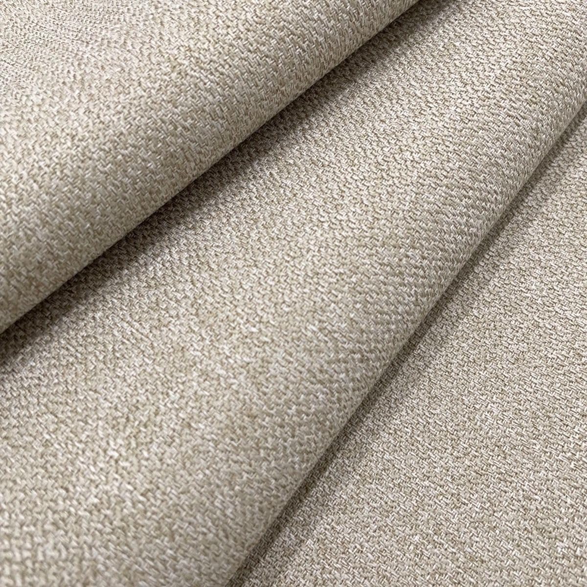 Malbec Linens Soft Plain Linen Look Heavy Furnishing Upholstery Fabric - Cream - Sample