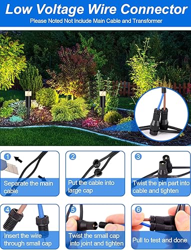 Miniatura 4 de Luces de camino de paisaje de bajo voltaje de 5 W con conectores, 12 V, iluminación de paisaje al aire libre, luces LED de camino con cable IP65,