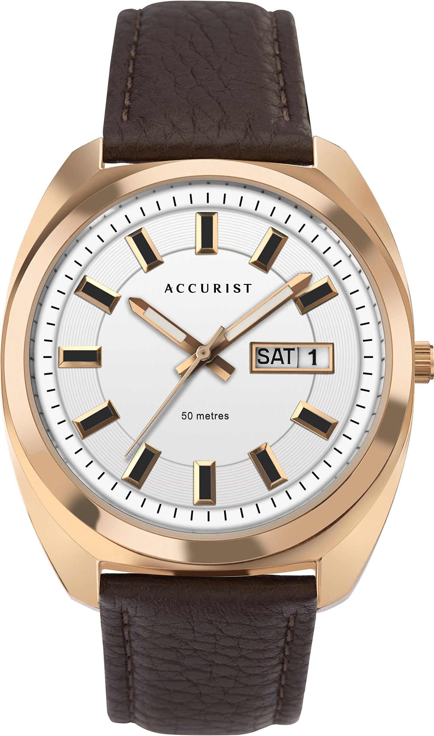 Accurist 7336 Mens Brown Watch