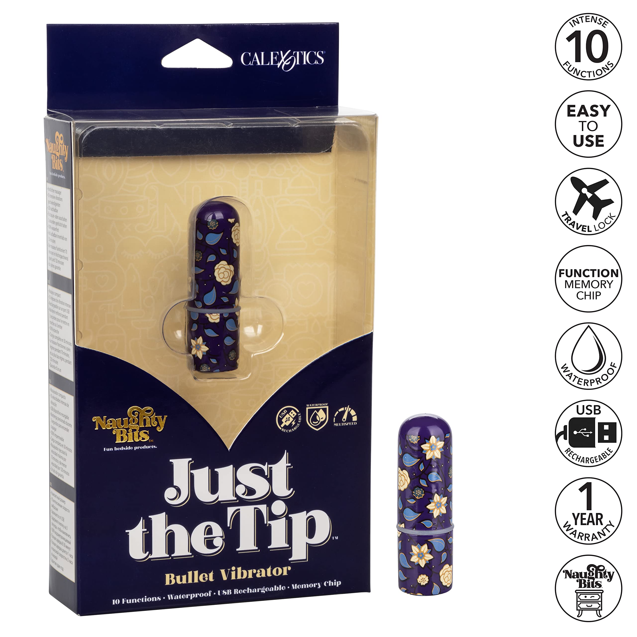 Amazon.com: California Exotics Novelties Naughty Bits Just The Tip Bullet  Vibrator : Health & Household