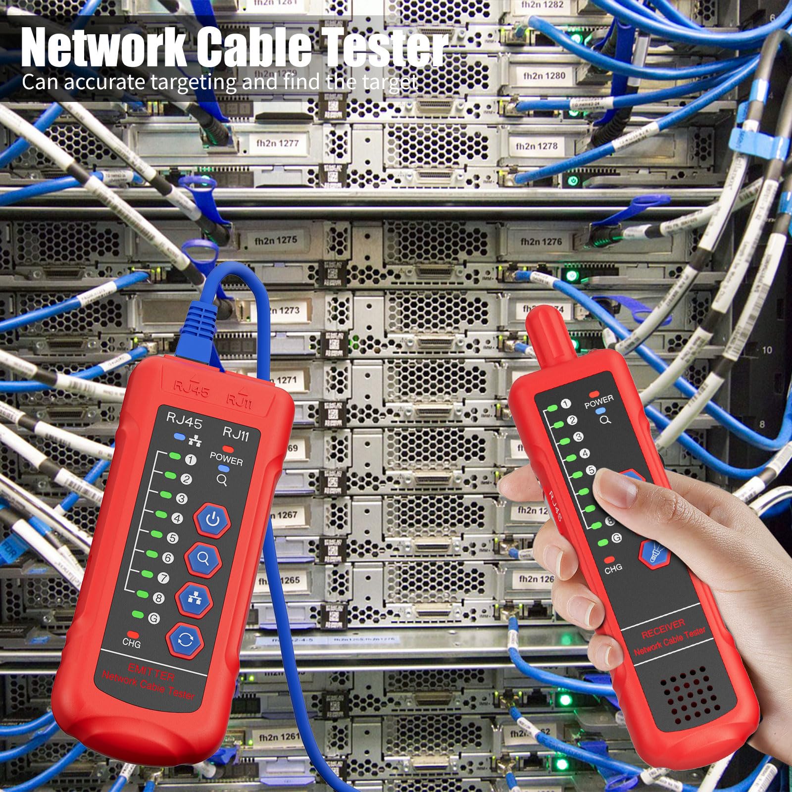 GAMWATER U810 Network Cable Tester with Headphones Professional LAN RJ45 PoE Ethernet for RJ45/RJ11/Cat5 Cat6 - Image 3