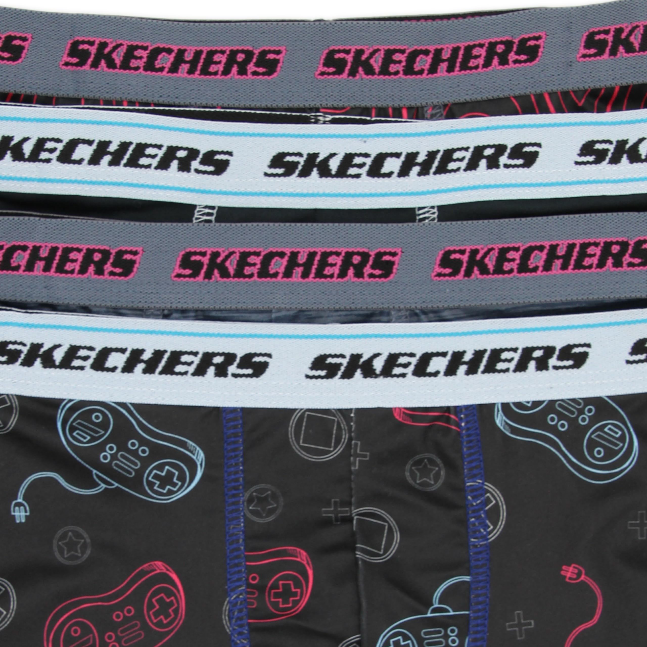 Skechers Jungen Amazon Exclusive 8pk Athletic Boxer Briefs with Unique Prints in Sizes 2/3t, 4, 6, 8 and 10 Retroshorts (8er Pack)