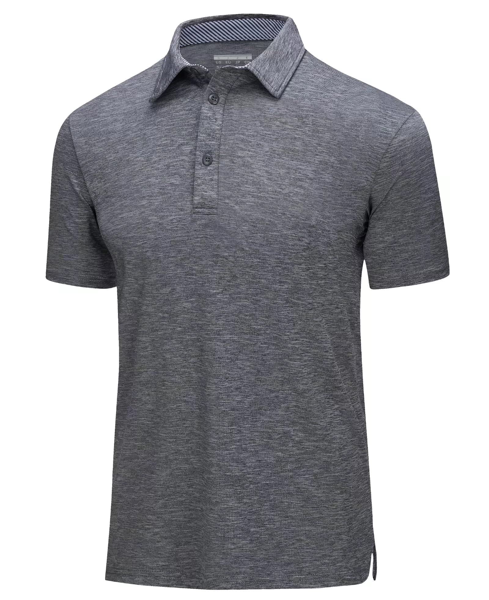 MAGCOMSEN Men's Short Sleeve Polo Golf Shirts 3-Button Moisture Wicking Athletic T-Shirts Casual Collared Shirt