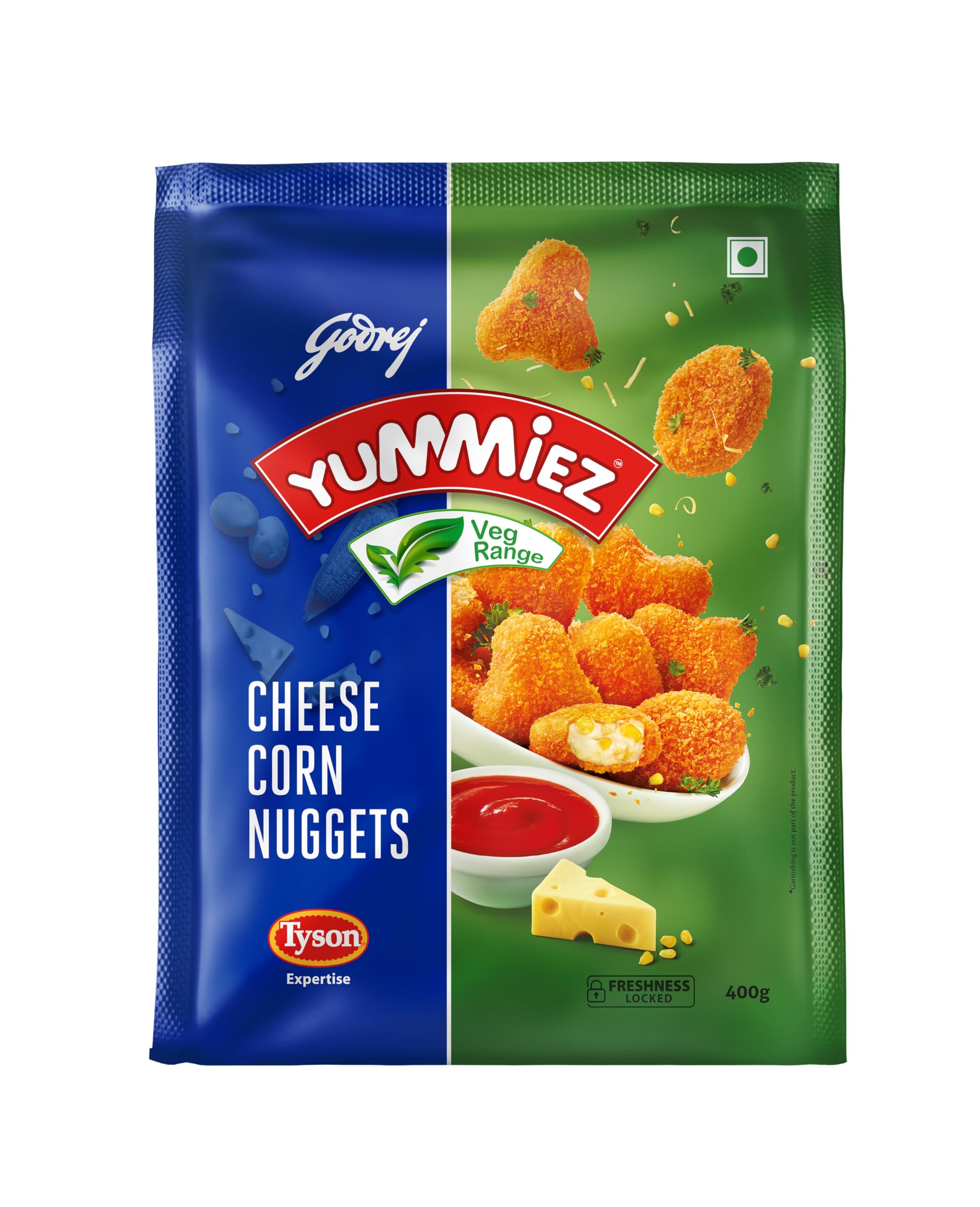 Yummiez Godrej Cheese Corn Nuggets,400 G Pouch
