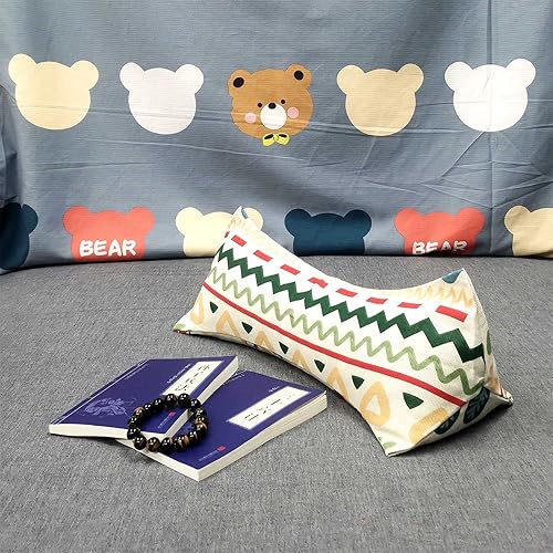 Miniatura 3 de Almohadas de trigo sarraceno para dormir, almohada de trigo sarraceno, almohada cervical lumbar, almohada redonda terapéutica para durmientes, dolor