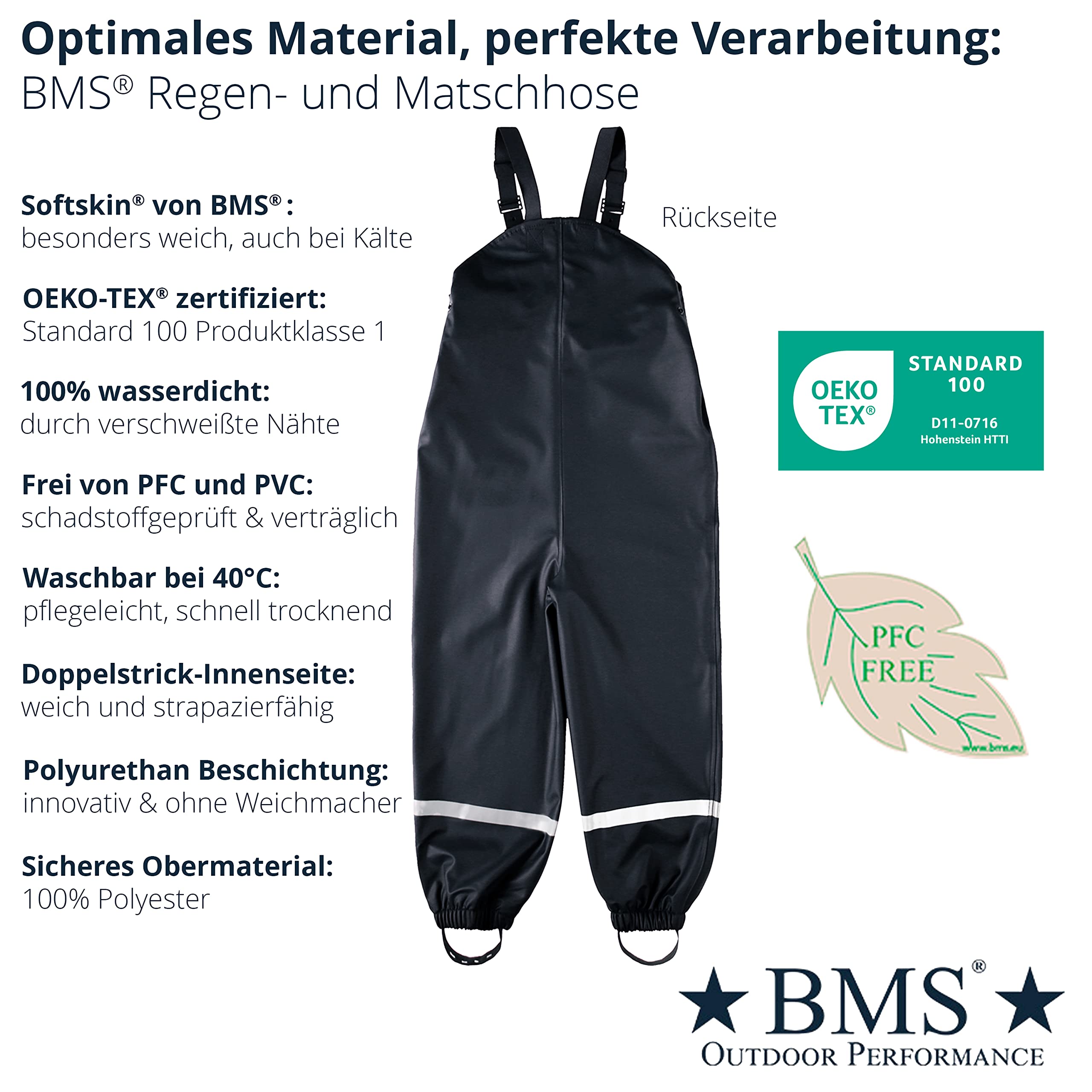 BMS Baby - Jungen Freizeithose Matschhose Softskin