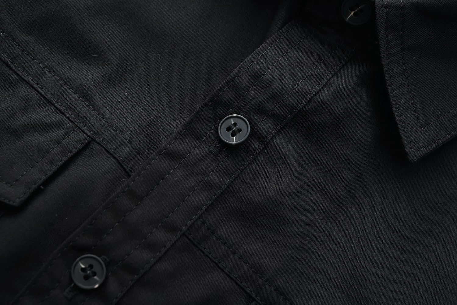 Big Boys & Mens Dress Shirts Western Button Down Short Sleeve Classic Woven Shirt with Two Pockets - Image 3