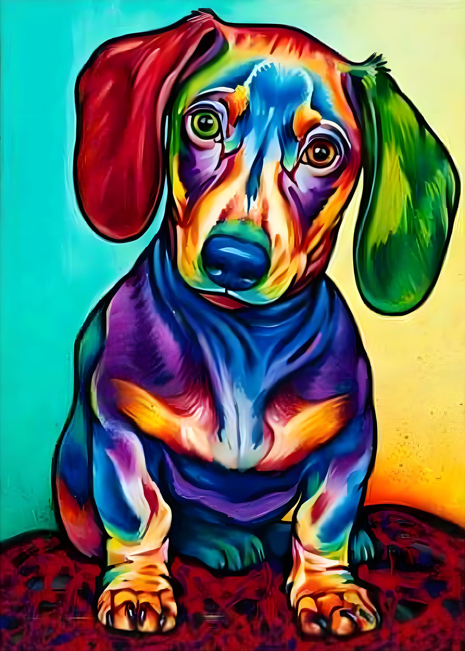 YSCOLOR Diamond Painting Kit Fai Da Te Con Diamanti 5D Fai Da Te Per Principianti Trapano Tondo Completo Cani Di Pomerania Diamante Pittura Diamante Ricamo 30x40cm