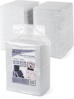 Trainingspads für Hunde Welpen auslaufsicher Hunde Unterlagen mit Aktivkohle Kohlenstoff zur Geruchskontrolle Training Pads Set 100 Stück 6-lagig (100, 45 x 60 cm)
