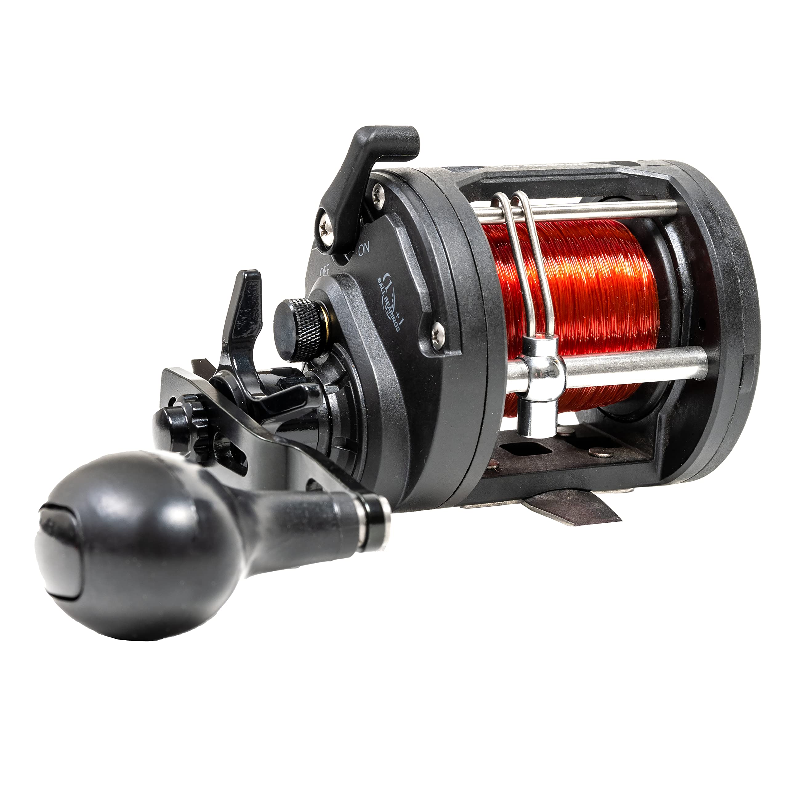 FLADEN Warbird 3011 Mulinello Moltiplicatore (mano destra) 1+1 cuscinetto a sfera Livello Wind Pre Spooled 0.60mm / 20.4kg Red Line [11-543011], Nero