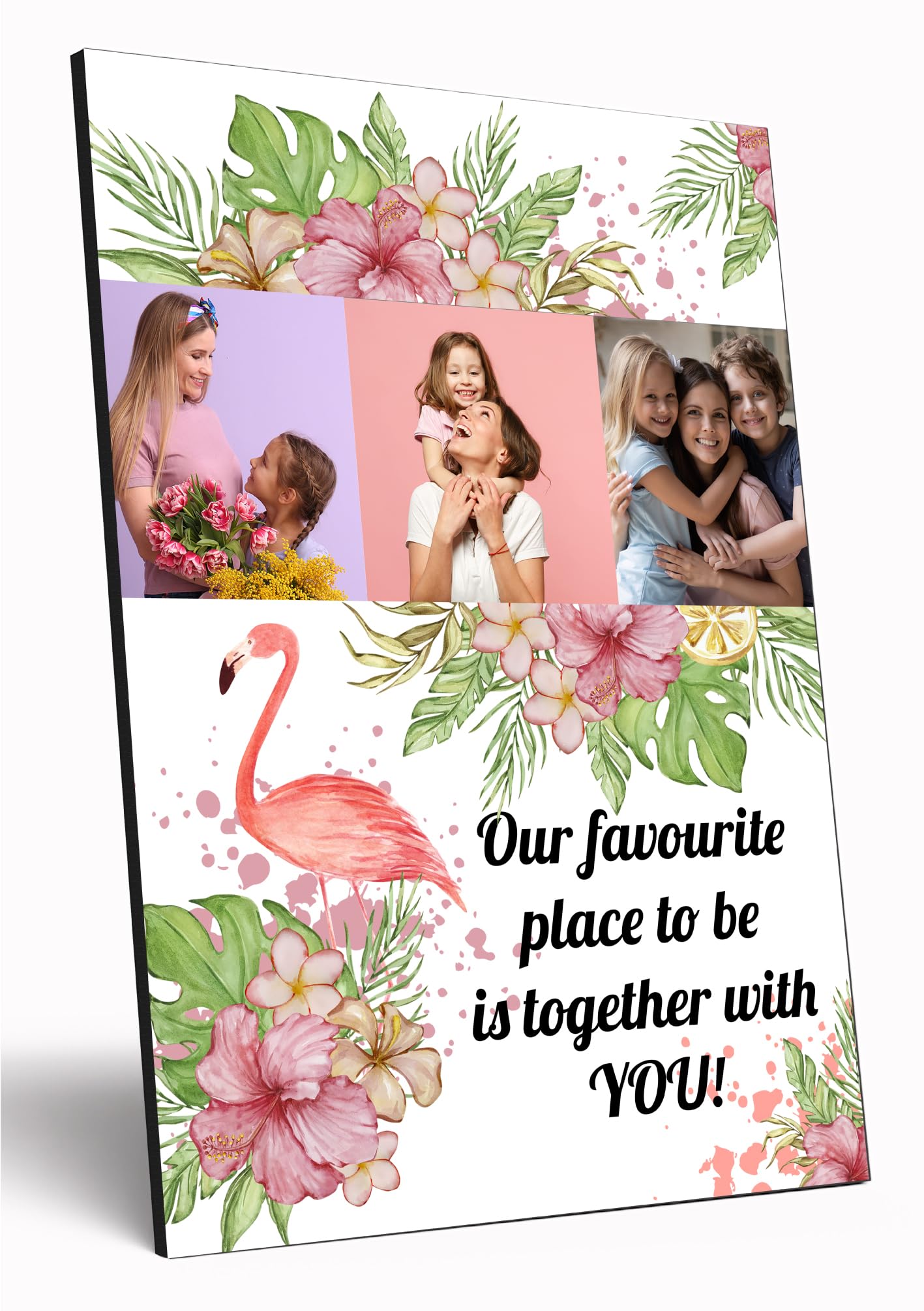 Personalised Photo Gift A4 Wooden Wall Art Mother's Day Customised Print for Mum Mummy Grandma Nan Gift