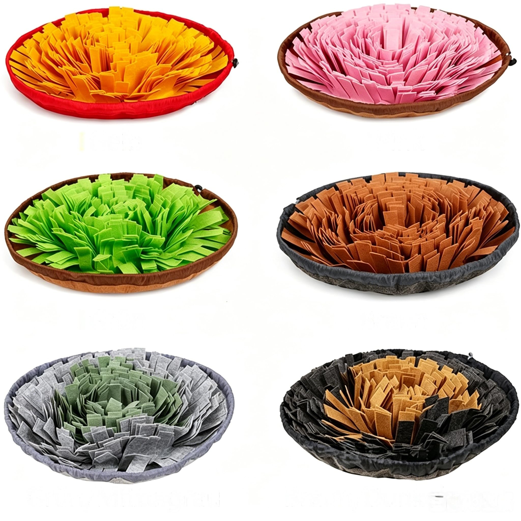 Generisch Jouet pour chien, tapis à renifler pour chiens, jouet éducatif pour grandes portes, activités pour tapis à renifler pour chats, intelligence lavable (combinaison de rose, orange et rouge)
