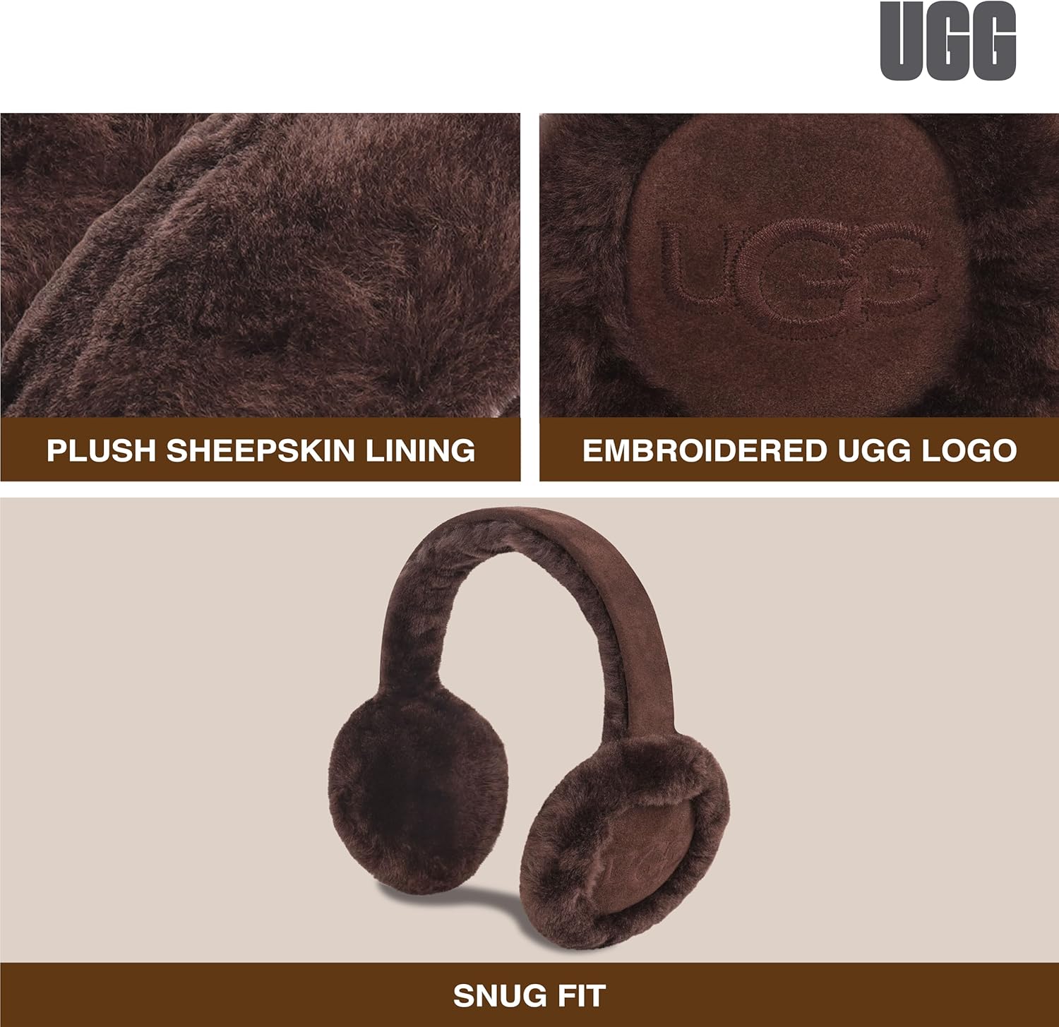 UGG - Brandclub - UGG womens Water Resistant Sheepskin Earmuffs UGG - Brandclub - UGG womens Water Resistant Sheepskin Earmuffs