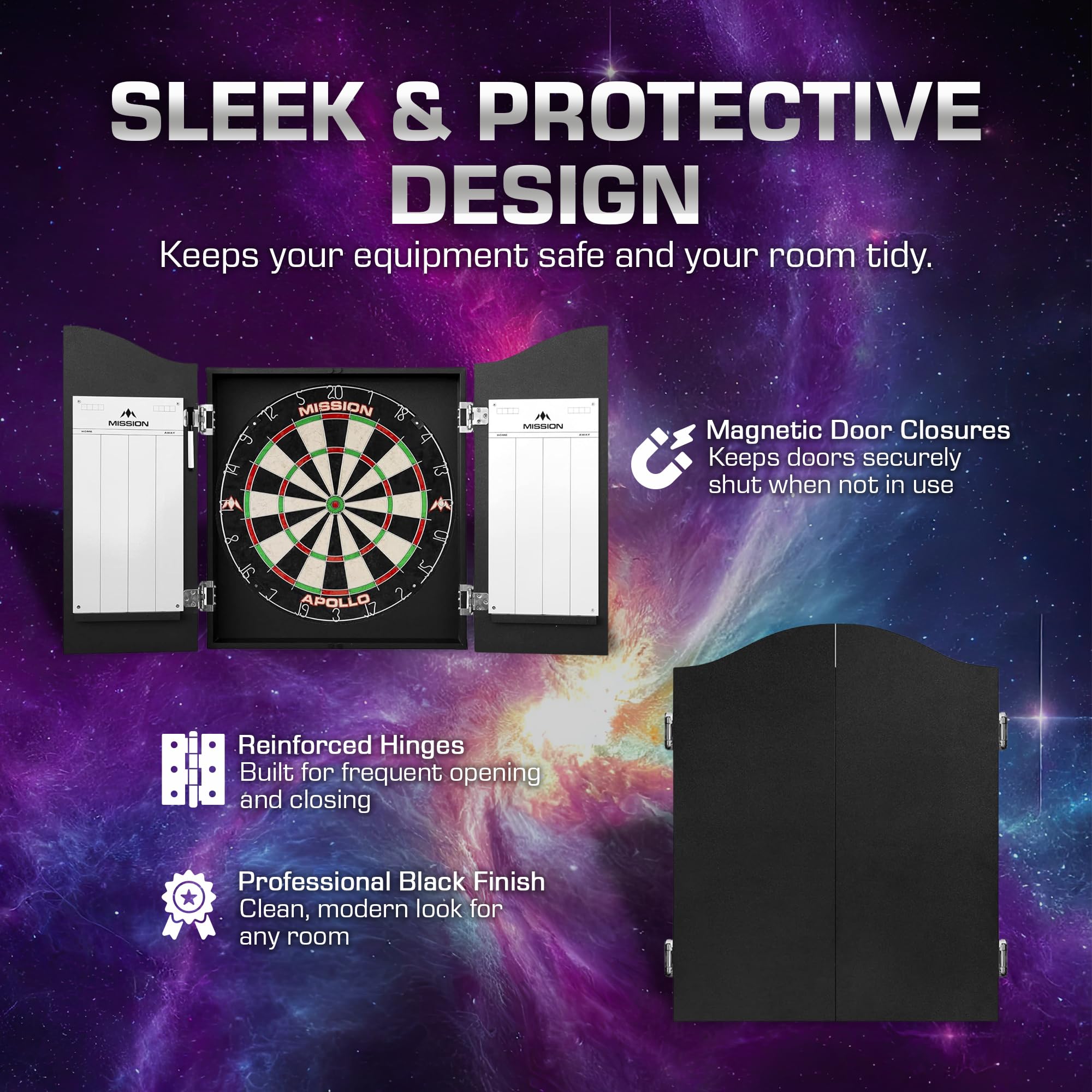 Mission Home Darts Centre - Completo di Bersaglio Apollo e 6 Freccette