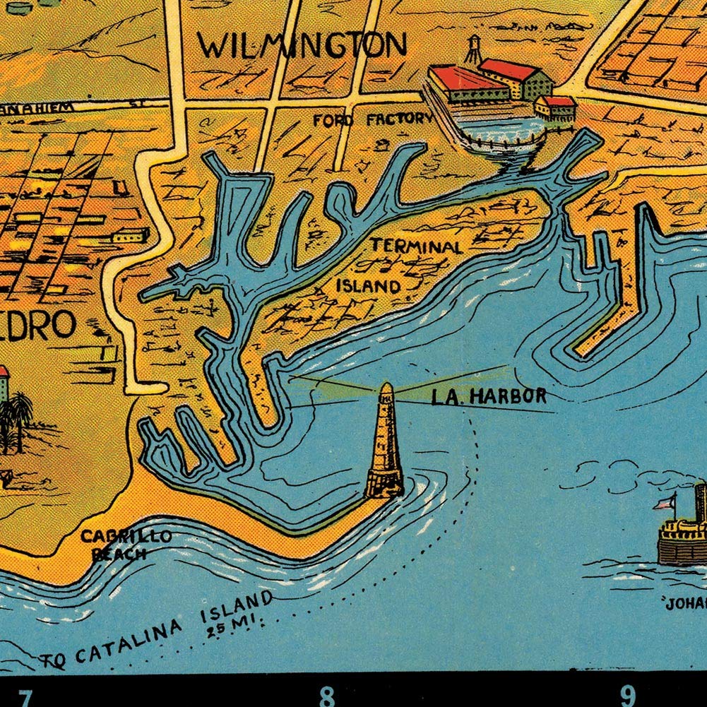 Amazon.co.jp: 1932年頃のカリフォルニア州ロサンゼルスのイラスト入り