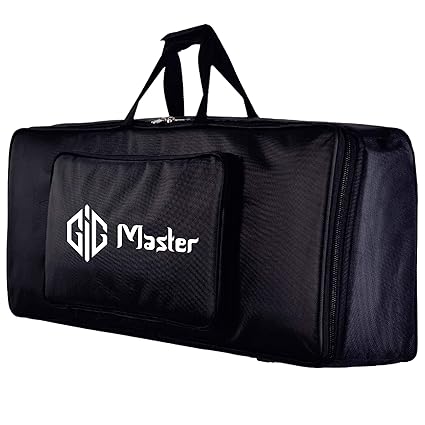 GIG Master Keyboard & Piano Case/Cover/Backpack For Yamaha P45 88 Keys Heavy Duty Lightweight Bag with Front Pocket - Black