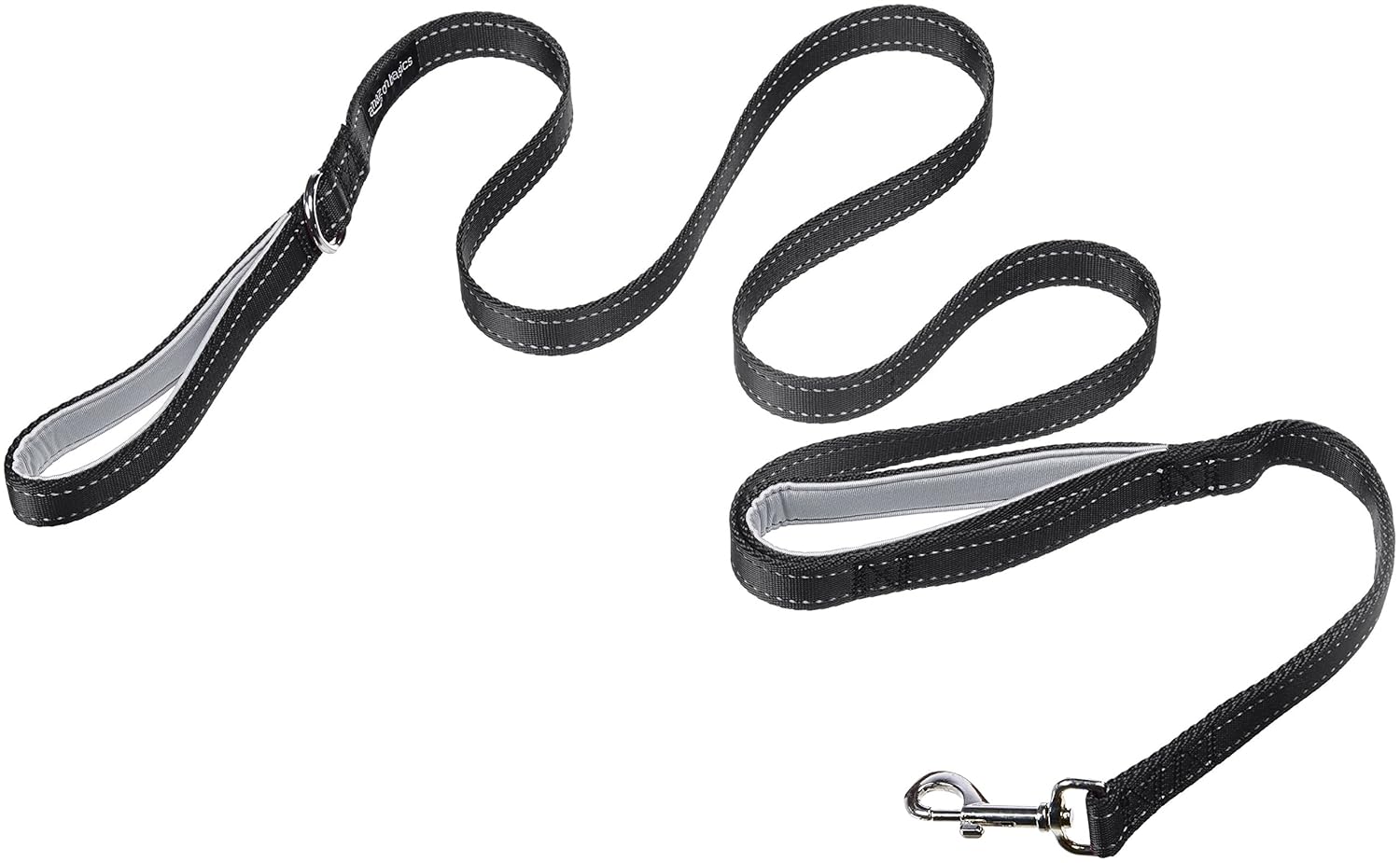amazon basics Double Handle Light Reflecting Dog Leash, Black, 6 amazon basics Double Handle Light Reflecting Dog Leash, Black, 6