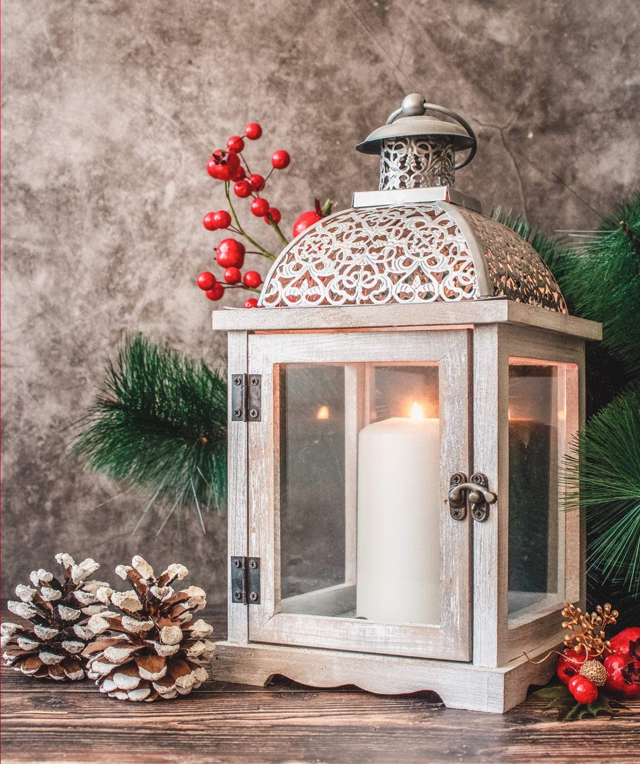 AUEAR, Lot de 20 tiges de baies rouges pour décorations de sapin de Noël, travaux manuels, vacances et décoration d'intérieur