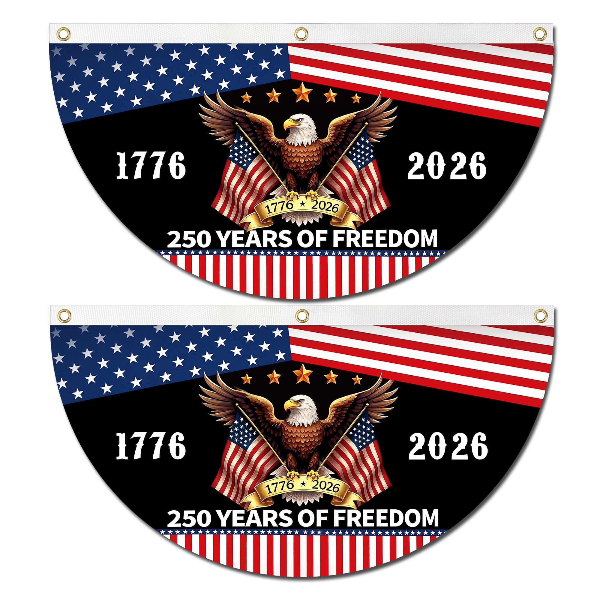250 Years Anniversary Flags - 1.5x3 Ft - 2 Pack | for Indoor Outdoor Home Garden Yard Party Festival Decoration