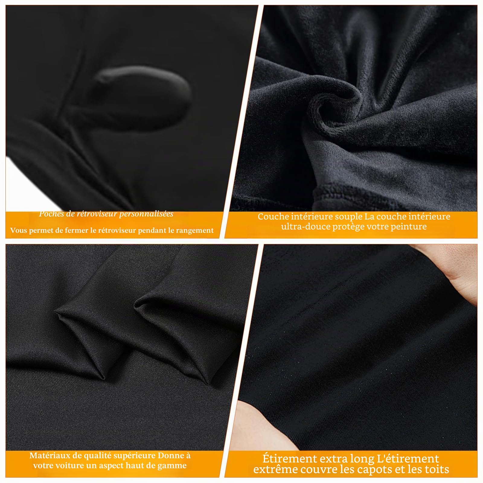 Bâche de voiture, d'intérieur, extensible, compatible avec Ford Mustang 2005-2024, protection complète, protection solaire, poussière, en satin, bâche de voiture