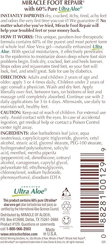 Miniatura 6 de Miracle Heel Stick de 2.5 onzas y Miracle Foot Repair Tubo de 1 onza. Fabricado con gel puro UltraAloe  Mantiene los pies y los tacones con un