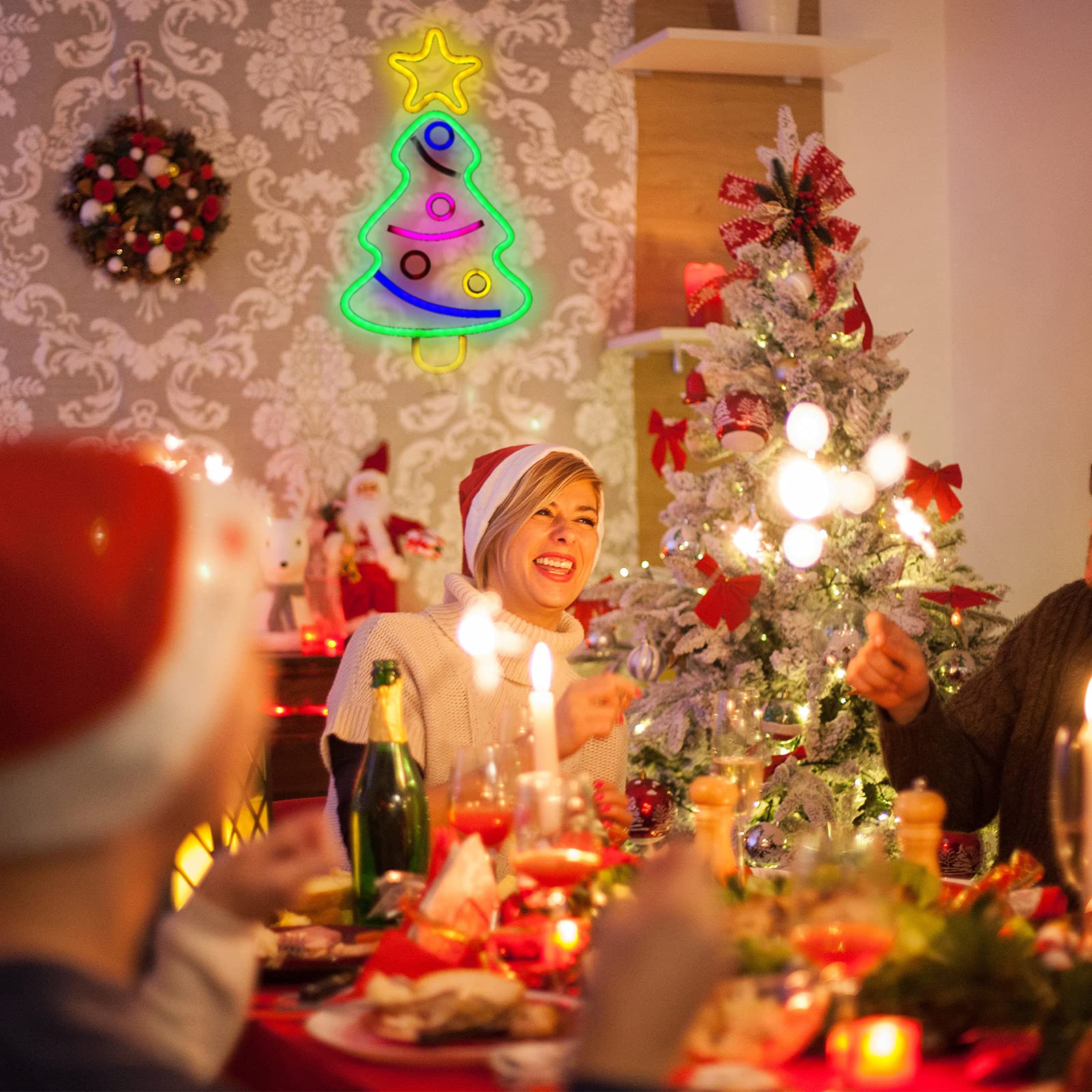 Amazon.co.jp: クリスマスツリーネオンライトサイン クリスマスツリー