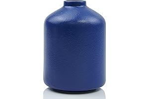 Ceramic Navy Blue Vase for Home Decoration with Unique Glaze Finish