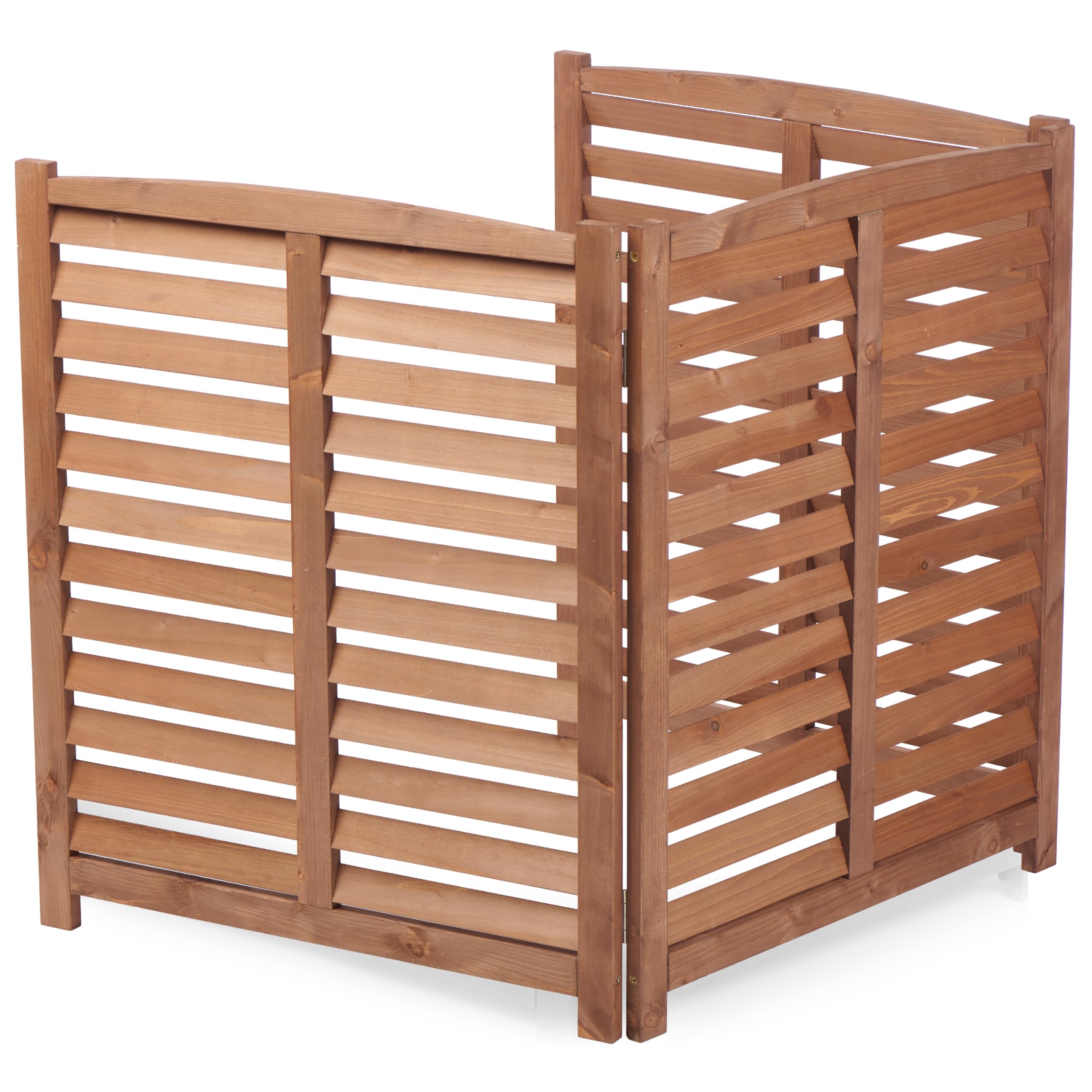 Air Conditioner Fence Screen Outside, Cedar Privacy Fence 3 Panels to Hide AC & Trash Enclosure, 32"W x 38"H