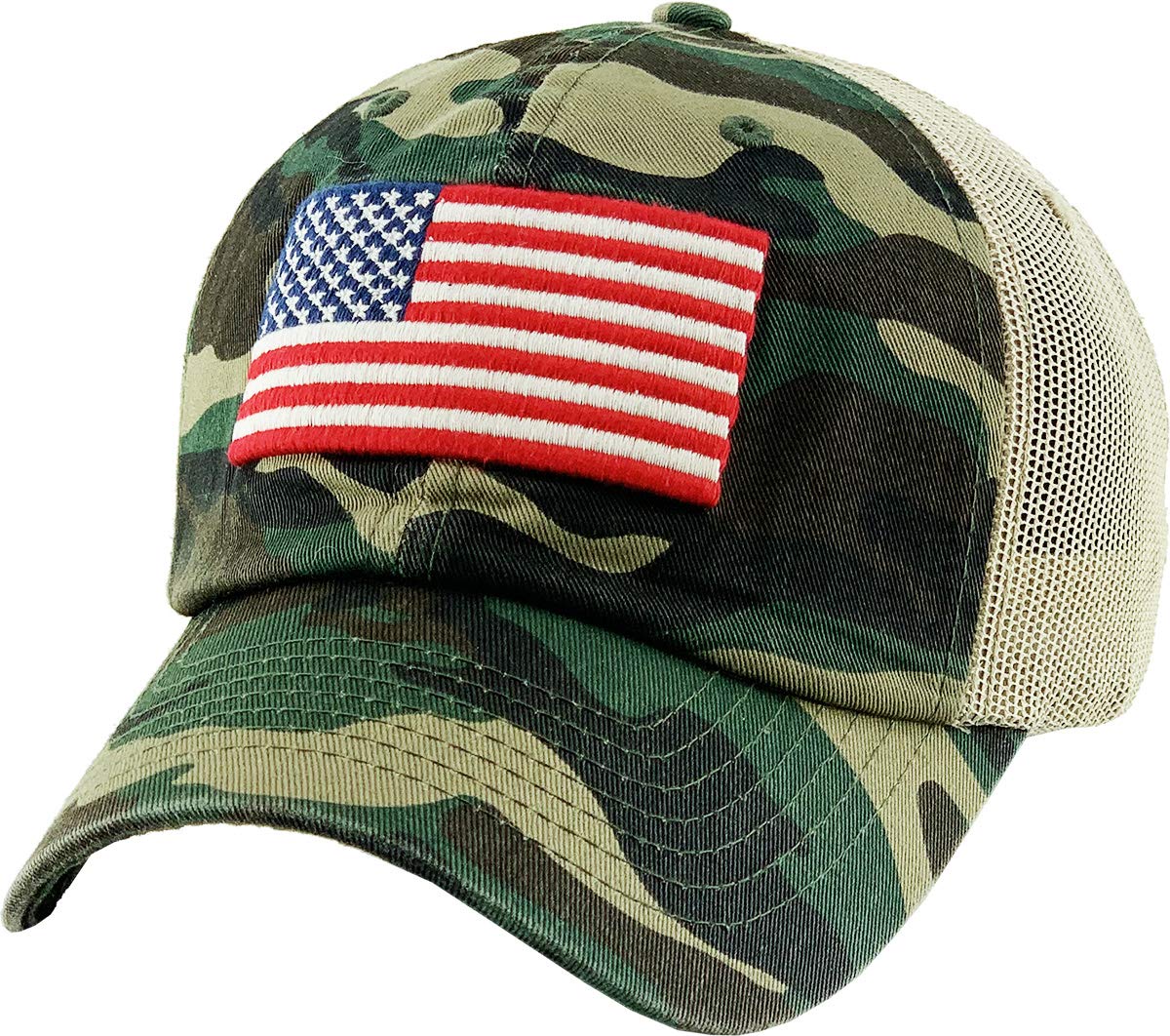 Kbethos Tactical Operator Collection Usa Fishing Mesh Ballcap Flag