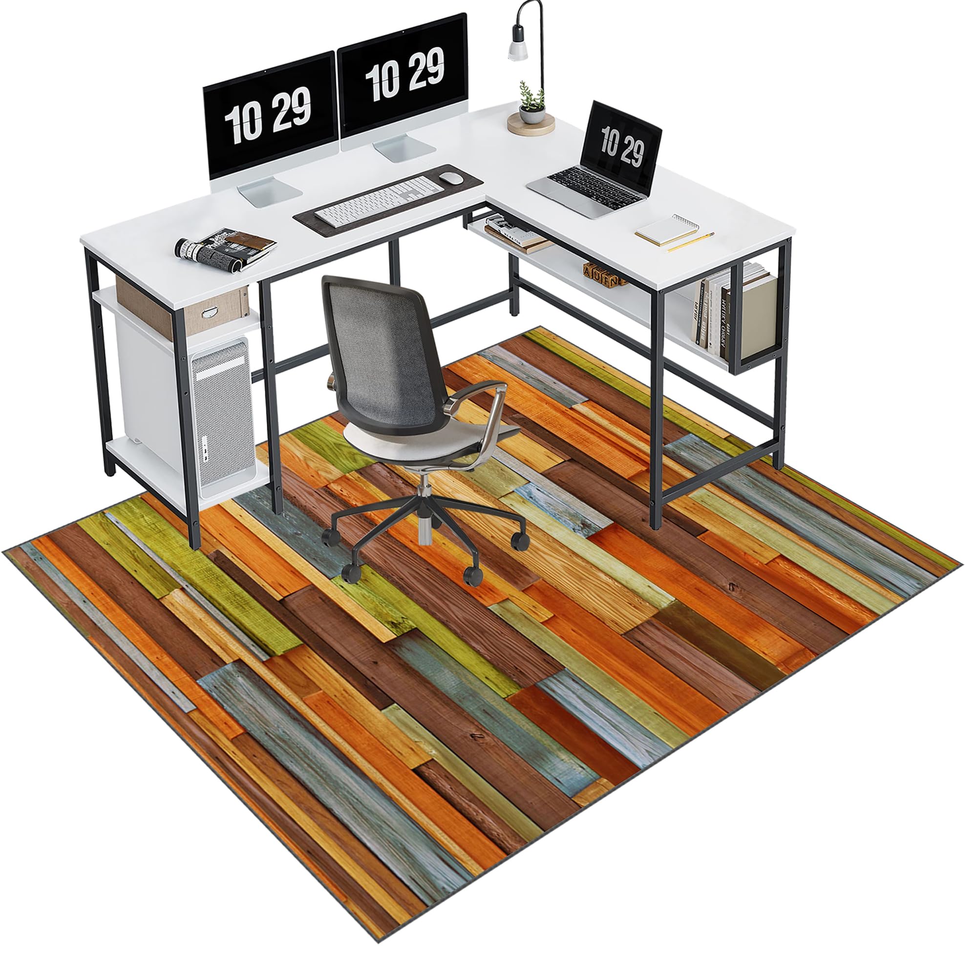 EYKWKB Office Chair Mat for Hardwood Floor, Gaming Rug, Office Desk Chair Mat for Floor Protection, Gaming Chair Mat for Carpet Floors, Floor Protector for Rolling Chair, Chair Mats 180 x 250 cm