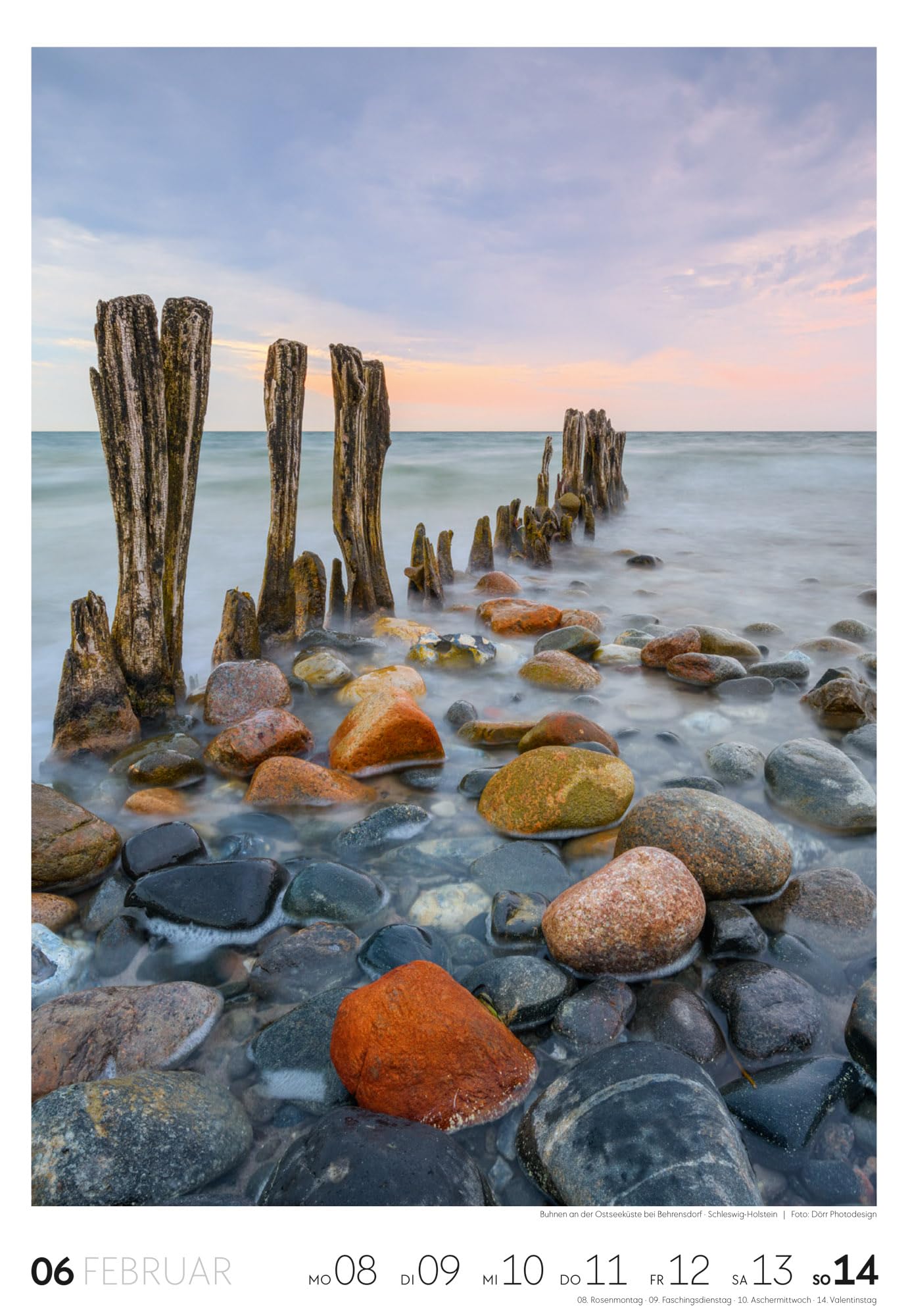 Küste Wochenkalender 2027: Meeres-Kalender mit 53 großformatigen Bildern im Hochformat (29x42 cm) | Strände der Ostsee und Nordsee in Deutschland