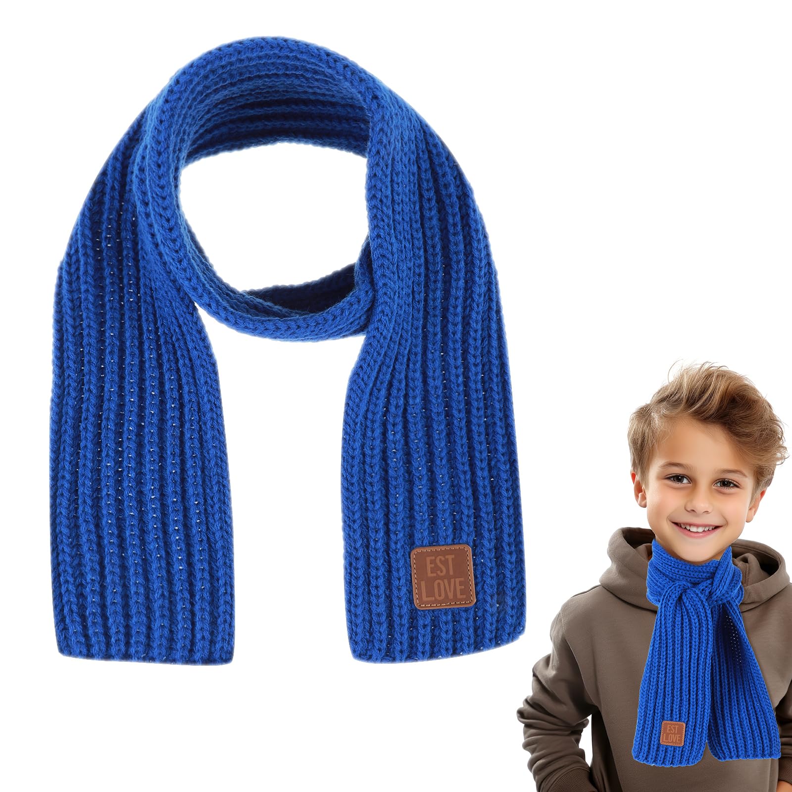 Abeillo Bufanda de punto para niños y niñas suave cálida invierno