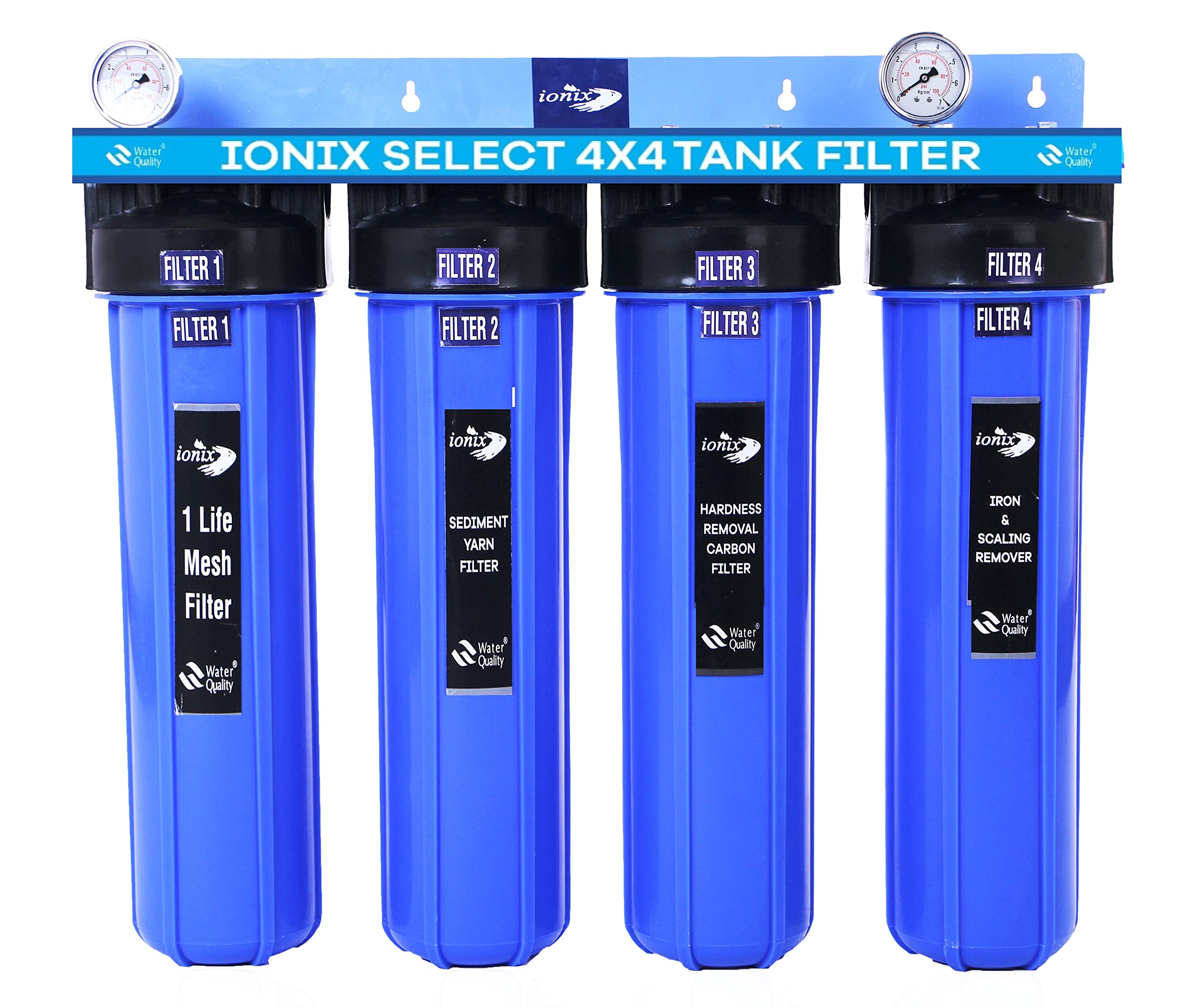 Buy IONIX 4 Stage Tank filter for whole house water filteration, Dual