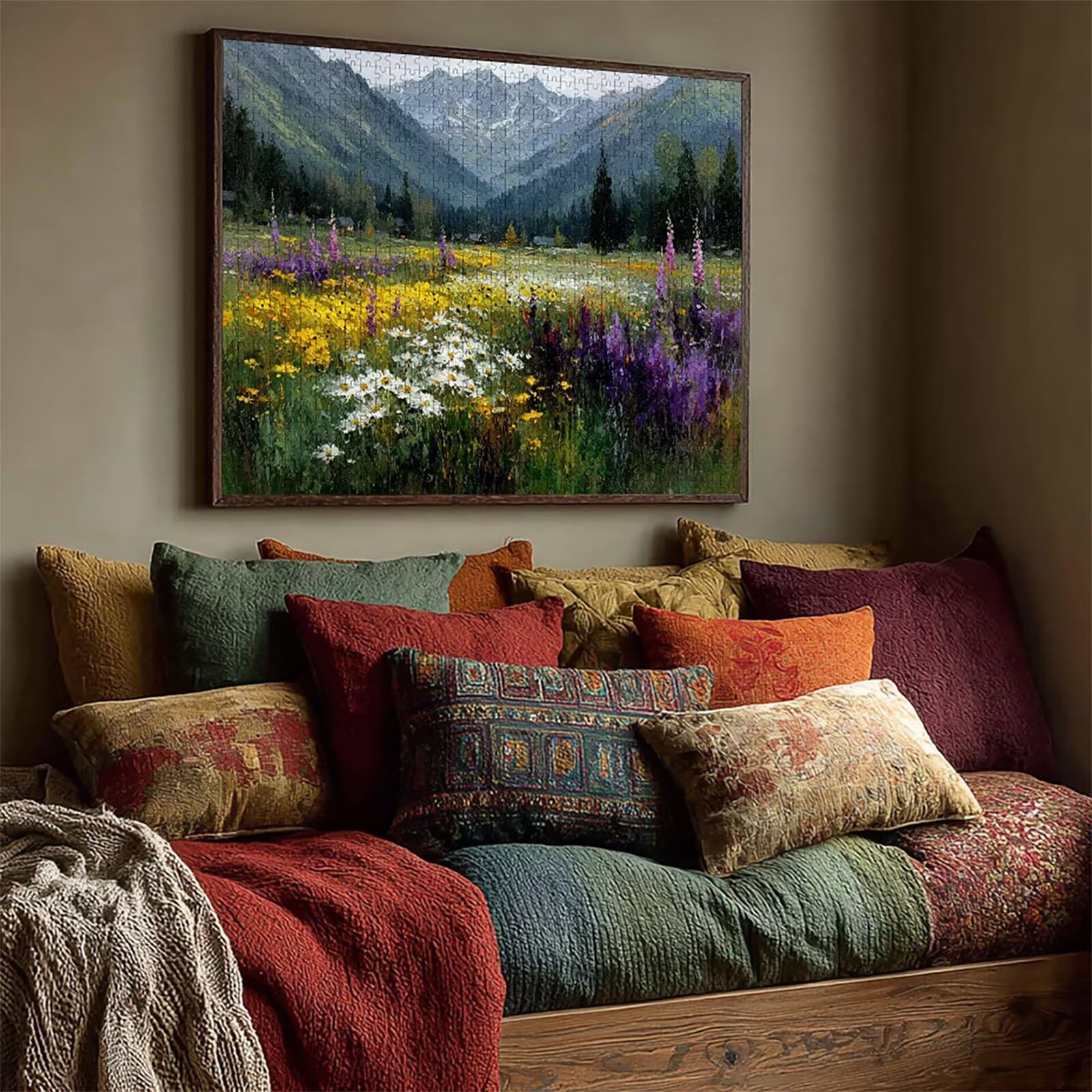Puzzle Arte con Scatola Montagna, Paesaggio Puzzle Legno 6000 Pezzi Adulti 179x105cm, Attività di Intrattenimento ad Alta Difficoltà, DIY Classici Gioco, Jigsaw Per Tutta La Famiglia, Regalo, X-4111