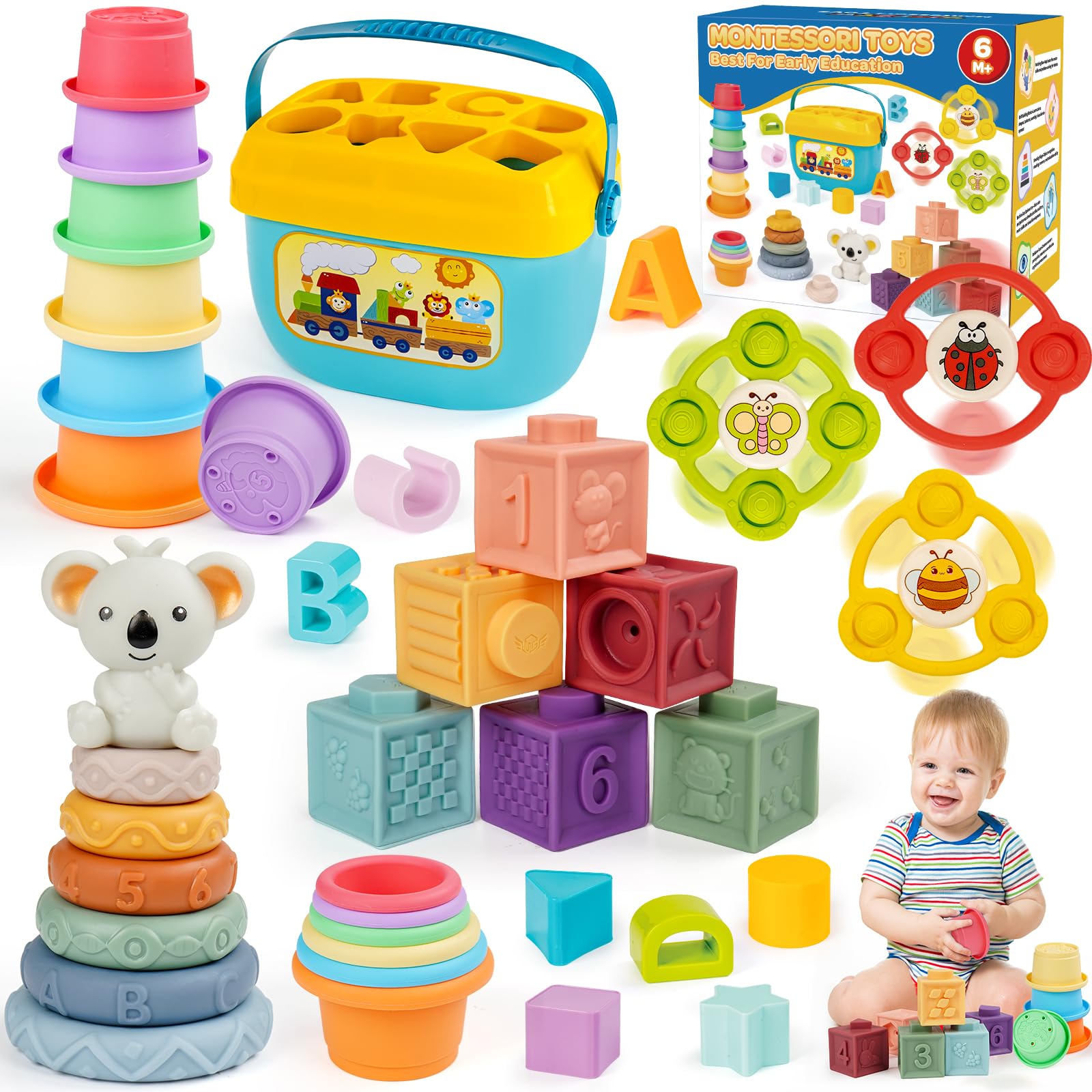 Amazon.com: Montessori Toys for Babies Ages 6–12–18 Months with