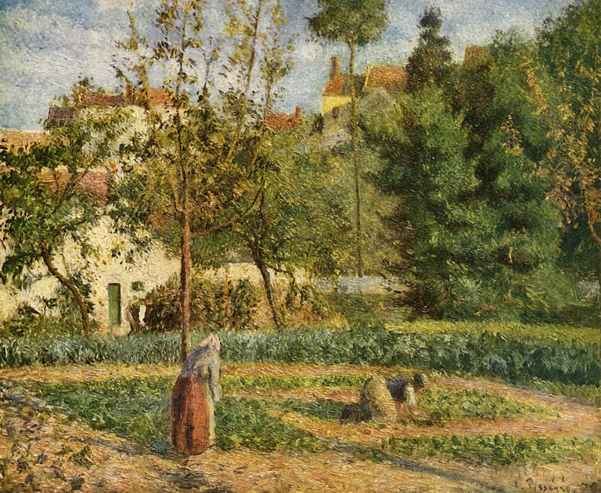 POSTERIIk Famous Print Pop Art Wall Art Graffiti the Orchard by Camille Jacob Pissarro Art Prints for Home Decor 60x90cm