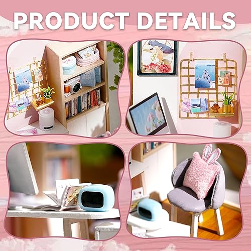 Miniatura 4 de Flever Casa de muñecas Kit de casa de bricolaje en miniatura, habitación creativa con muebles para regalo romántico de arte (mundo de la creatividad)
