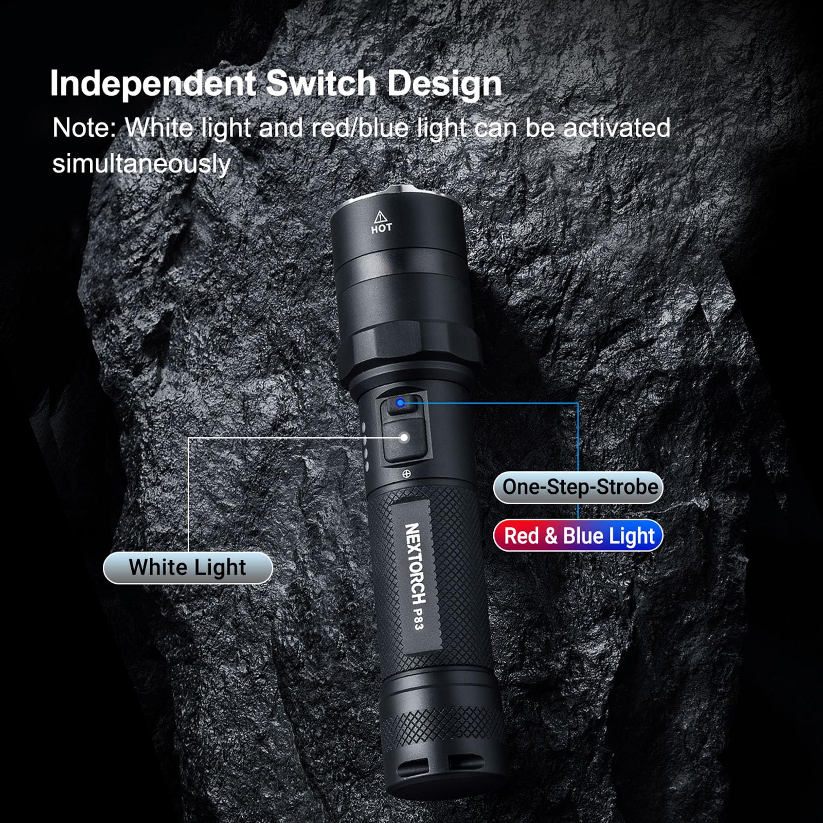 NEXTORCH P83 1300ルーメン NEXTORCH P83 Rechargeable Flashlight High Lumens, 1300