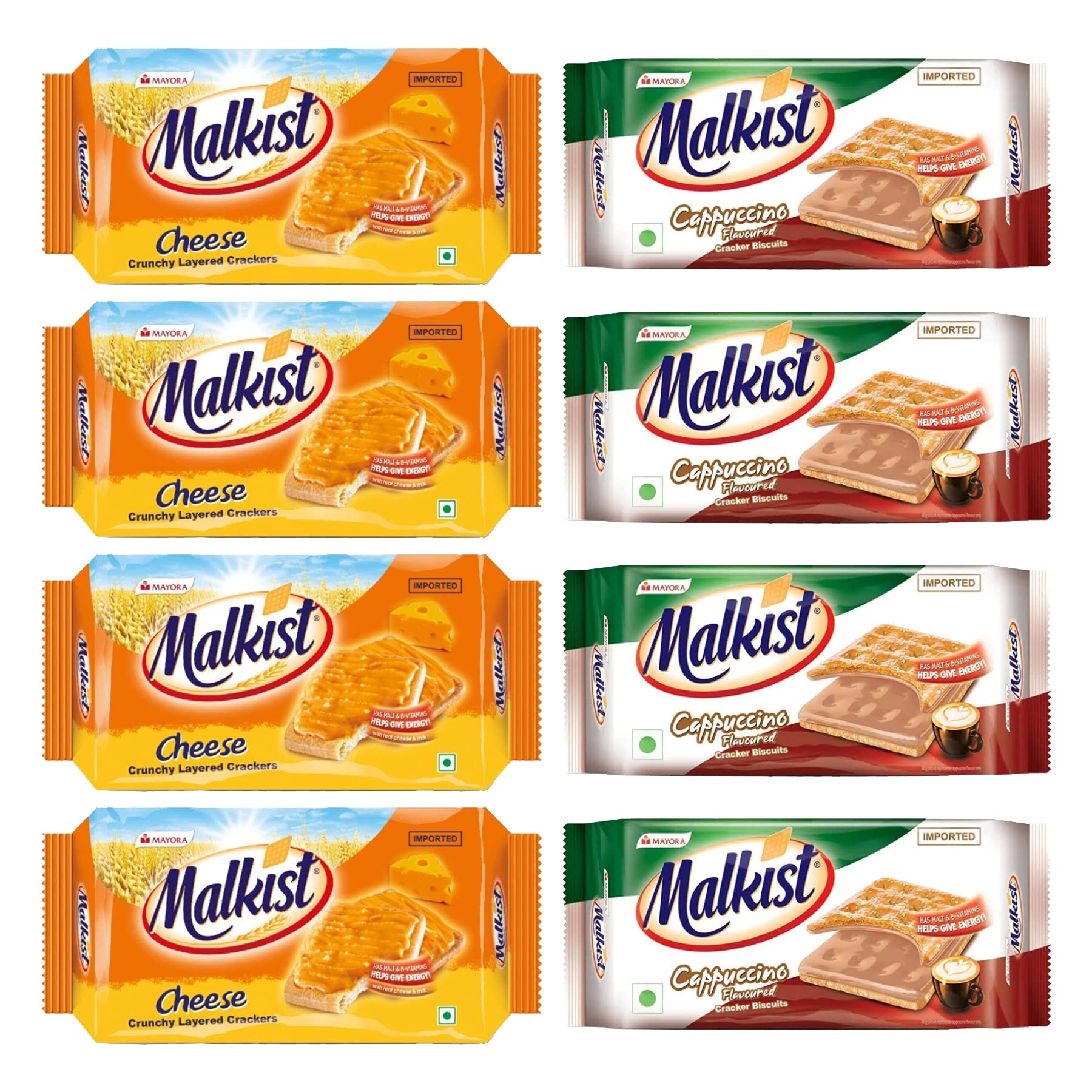 Malkist Cheese & Cappuccino Flavoured Crunchy Layered Crackers Pack Of 8 (B0922YXVR5) Amazon Price History, Amazon Price Tracker