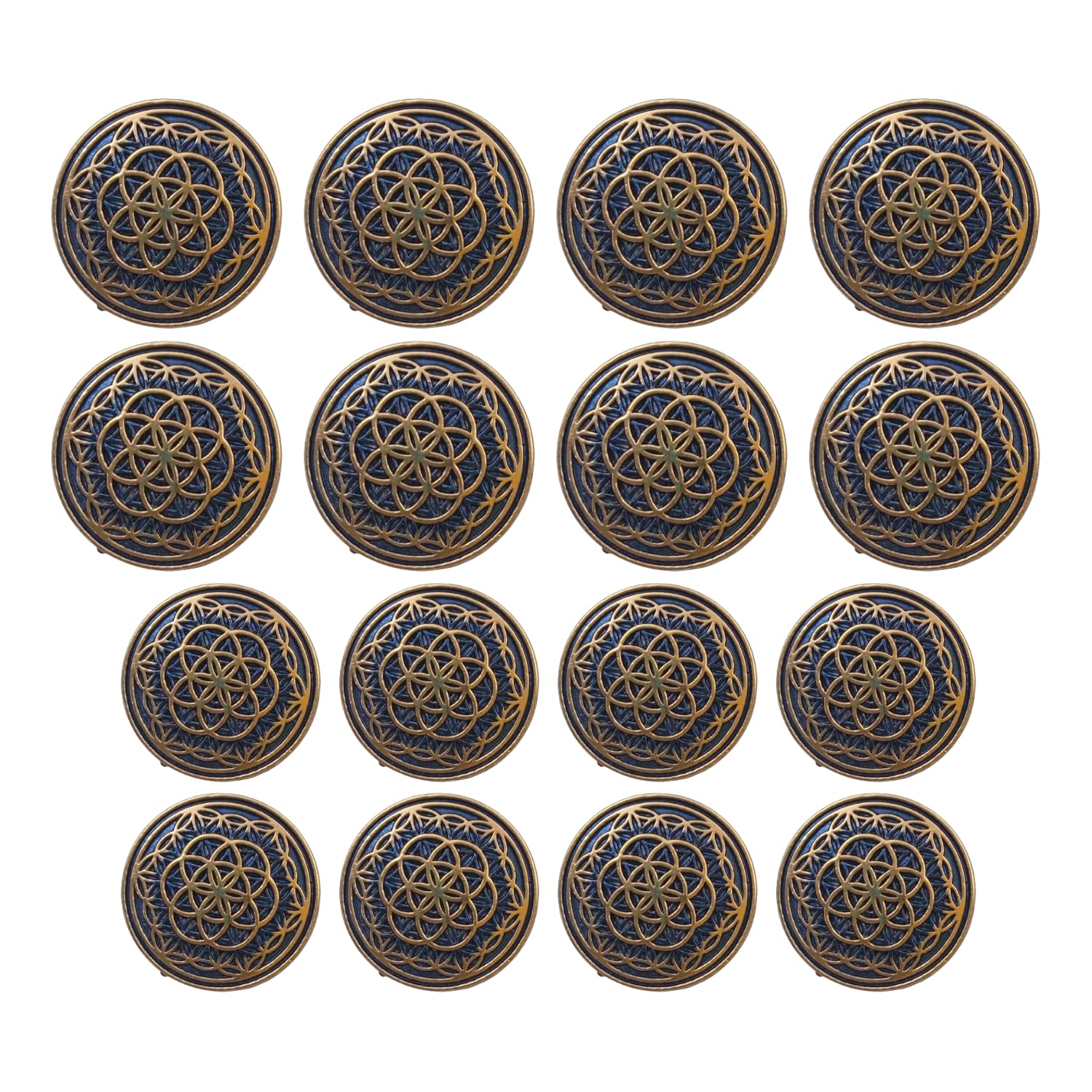 Ani accessories Infinite Design Metal Button for Coat Blazer Suit, Sherwani and Indian Dresses Sports Coat Size8 Big and 8 Small (Blue)-picture-22