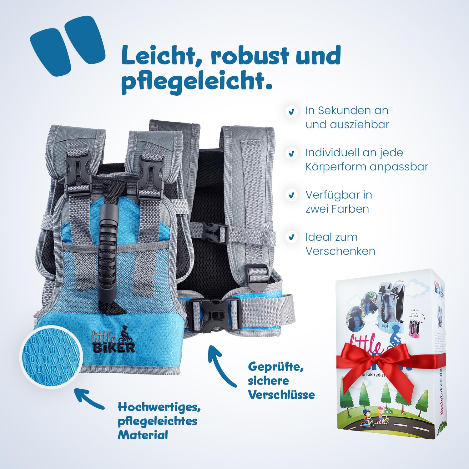 Fahrradlernweste | Fahrradlernweste Kinder mit Griff | Die bessere Alternative zu Stützrädern | Natürliches Schulen des Gleichgewichts | Für Kinderfahrräder ohne Stützräder